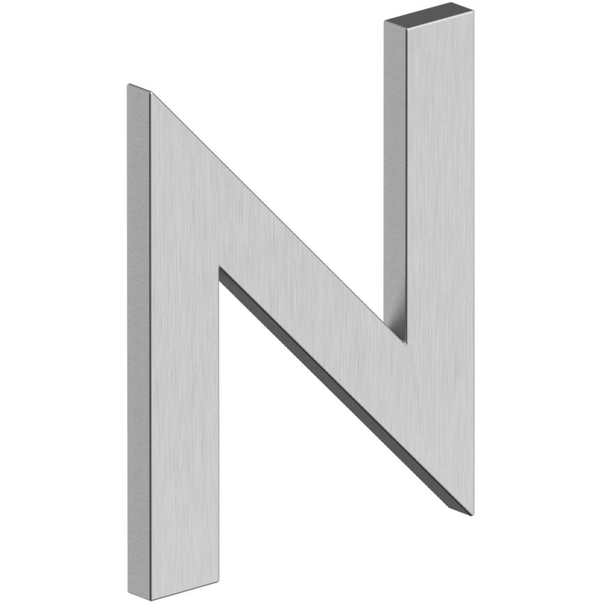 Deltana RNB-NU32D 4" B Series Letter N with Risers - Stainless Steel