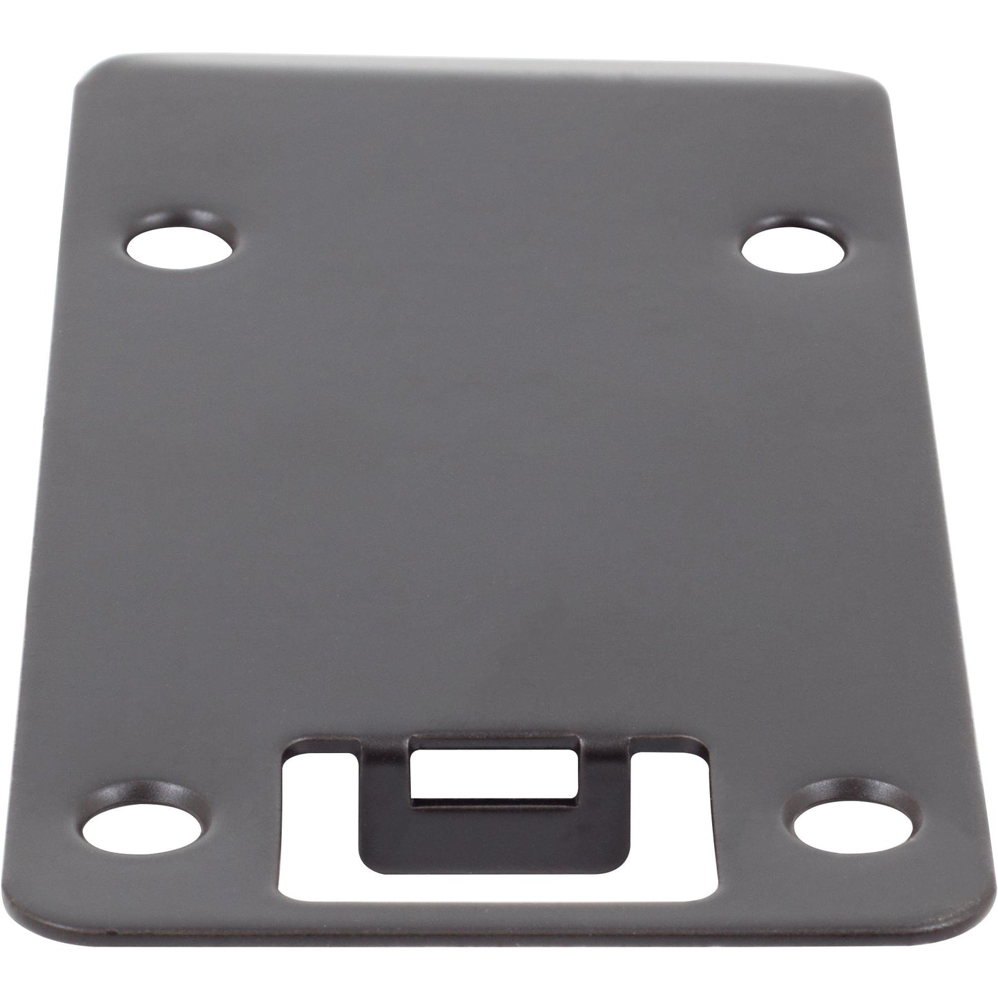 Stone Harbor Hardware Round Corner Extended Lip Strike Plate, 2-1/4" x 4", (4-1/2" Overall Length), Matte Black