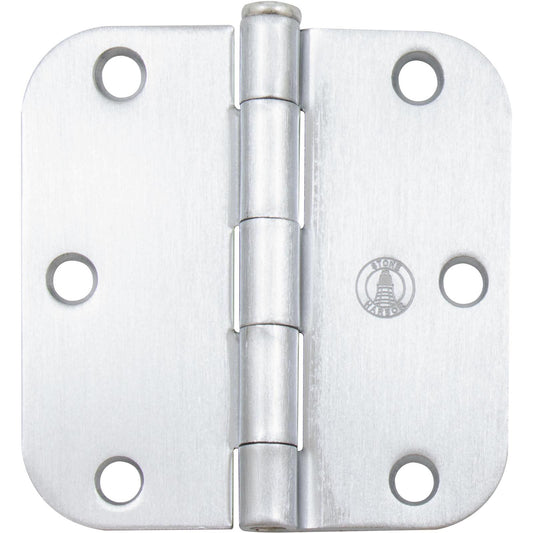 Stone Harbor Hardware Standard Hinge, 3-1/2 Inches, 5/8" Radius Corner, Bulk Pack (100 Each), Satin Chrome