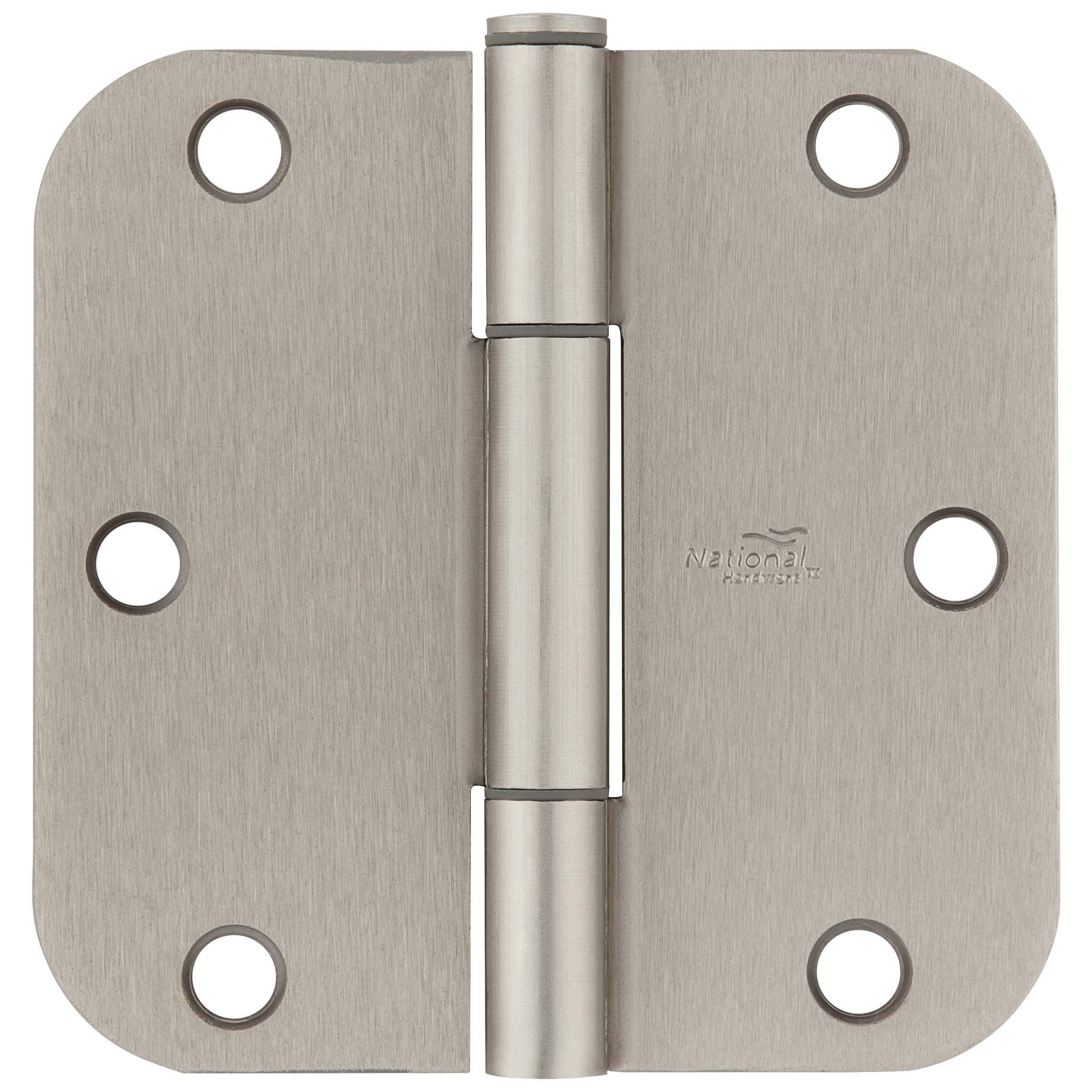 National Hardware - 525 3-1/2" 5/8R Squeak Guard Hinge 3/pk - Satin Nickel
