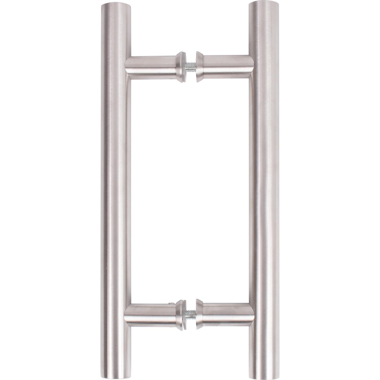 Stone Harbor Hardware Sliding Door Double-Sided Round Bar Pull Set, 12 Inches, Satin Stainless Steel