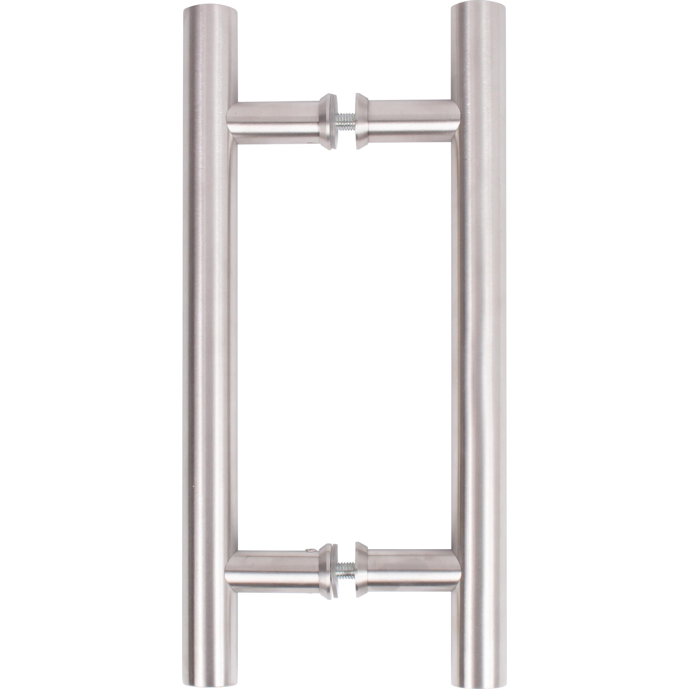 Sliding Door Double-Sided Round Bar Pull Set, 12 Inches