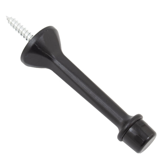 Stone Harbor Hardware Heavy-Duty Solid Aluminum Door Stop, 3 Inches, Matte Black