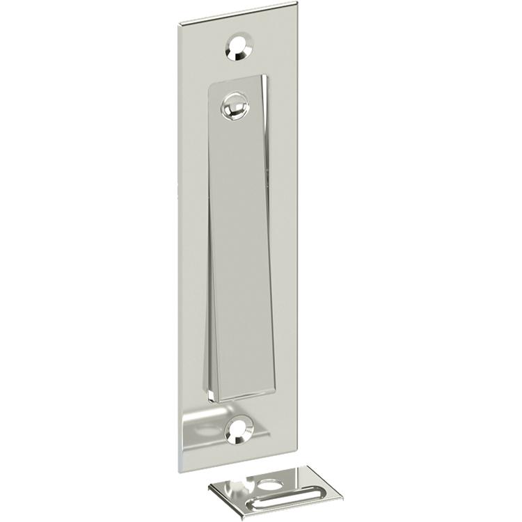 PDB50U14 4-5/8" Pocket Door Jamb Bolt - Polished Nickel