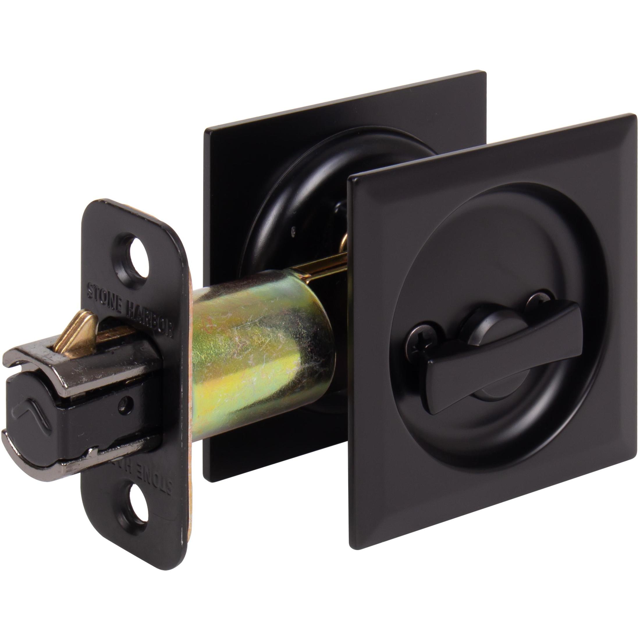Contemporary Square Pocket Door Lock Entry