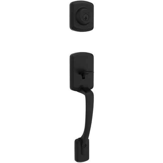687HYH LIP 514 SMT RCAL RCS/5303 Henley Handleset for 604 or 966 UNIV Trims - Matte Black