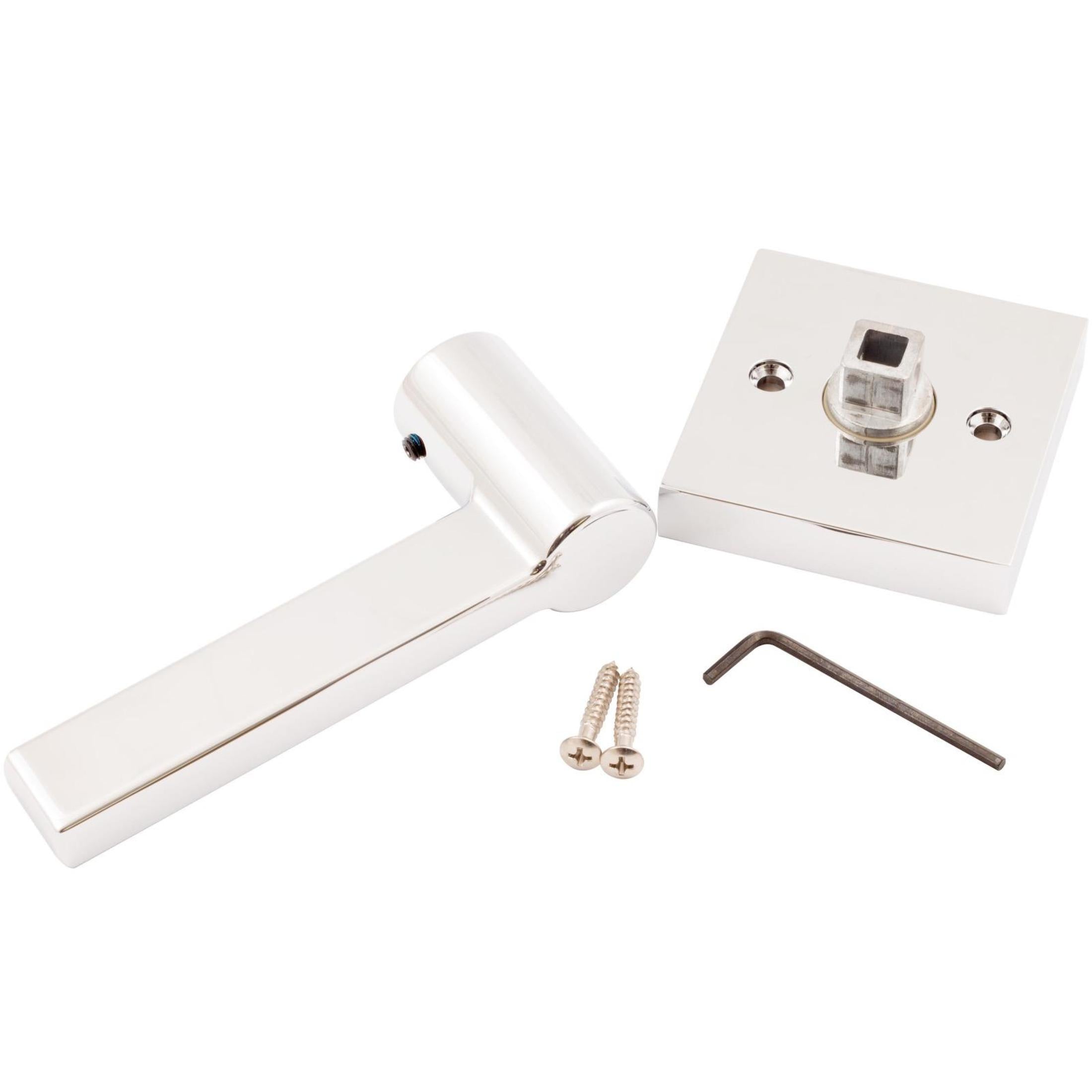 Vienna Door Lever with Square Rosette, Dummy (Non-Turning) Function