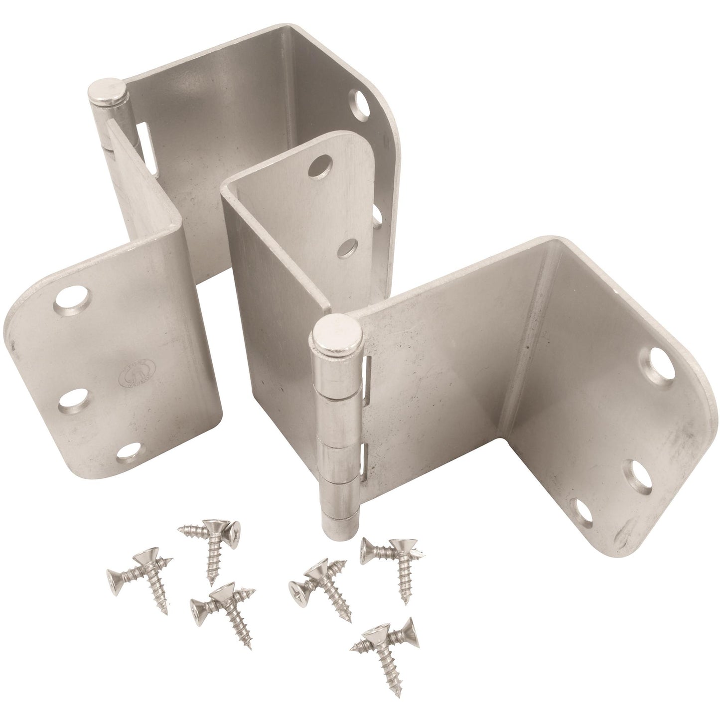 Stone Harbor Hardware Swing Clear Offset Hinge, 3-1/2 Inches, 5/8" Radius Corner, Fits Doors 1-3/8" to 1-3/4" Thick, 2-Pack, Satin Nickel
