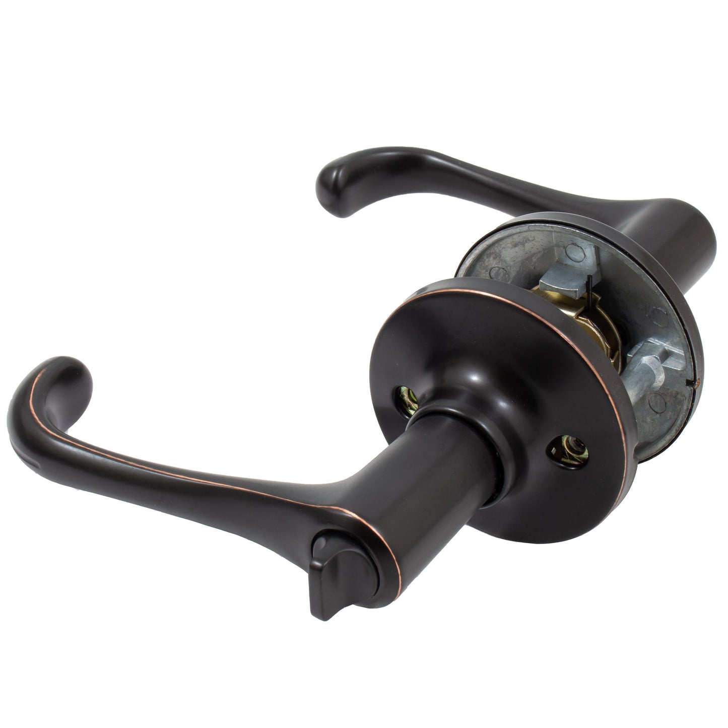 Stone Harbor Hardware Memphis Door Lever, Privacy (Bed/Bath) Latch, Vintage Bronze