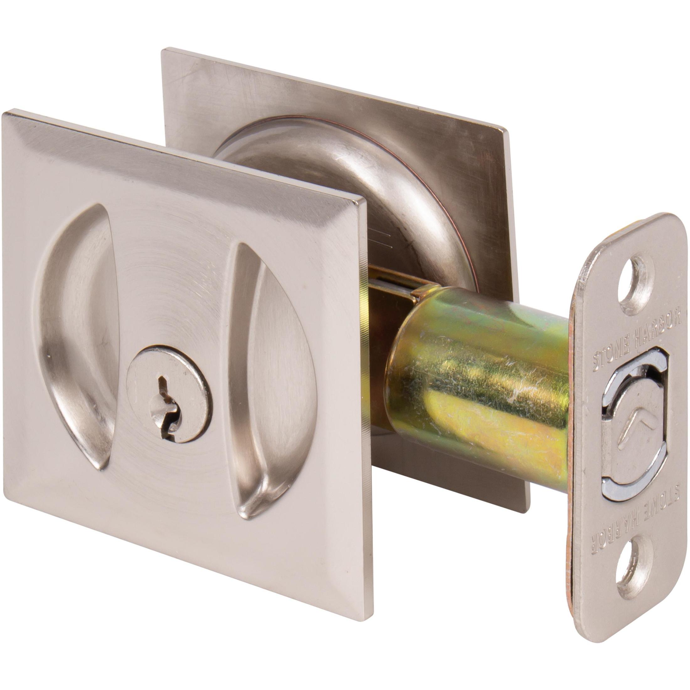 Contemporary Square Pocket Door Lock Entry