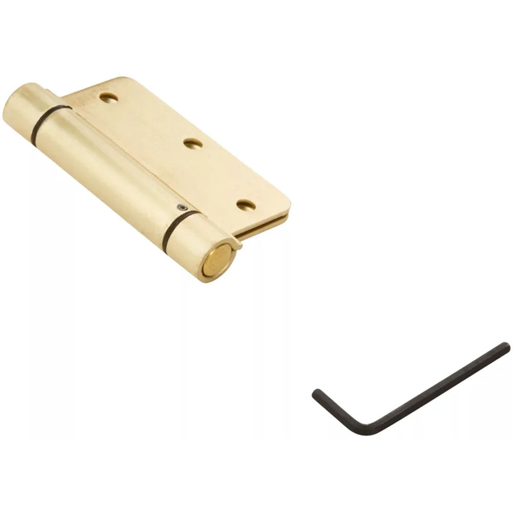 V521 3-1/2" 1/4R Spring Hinge - Brass