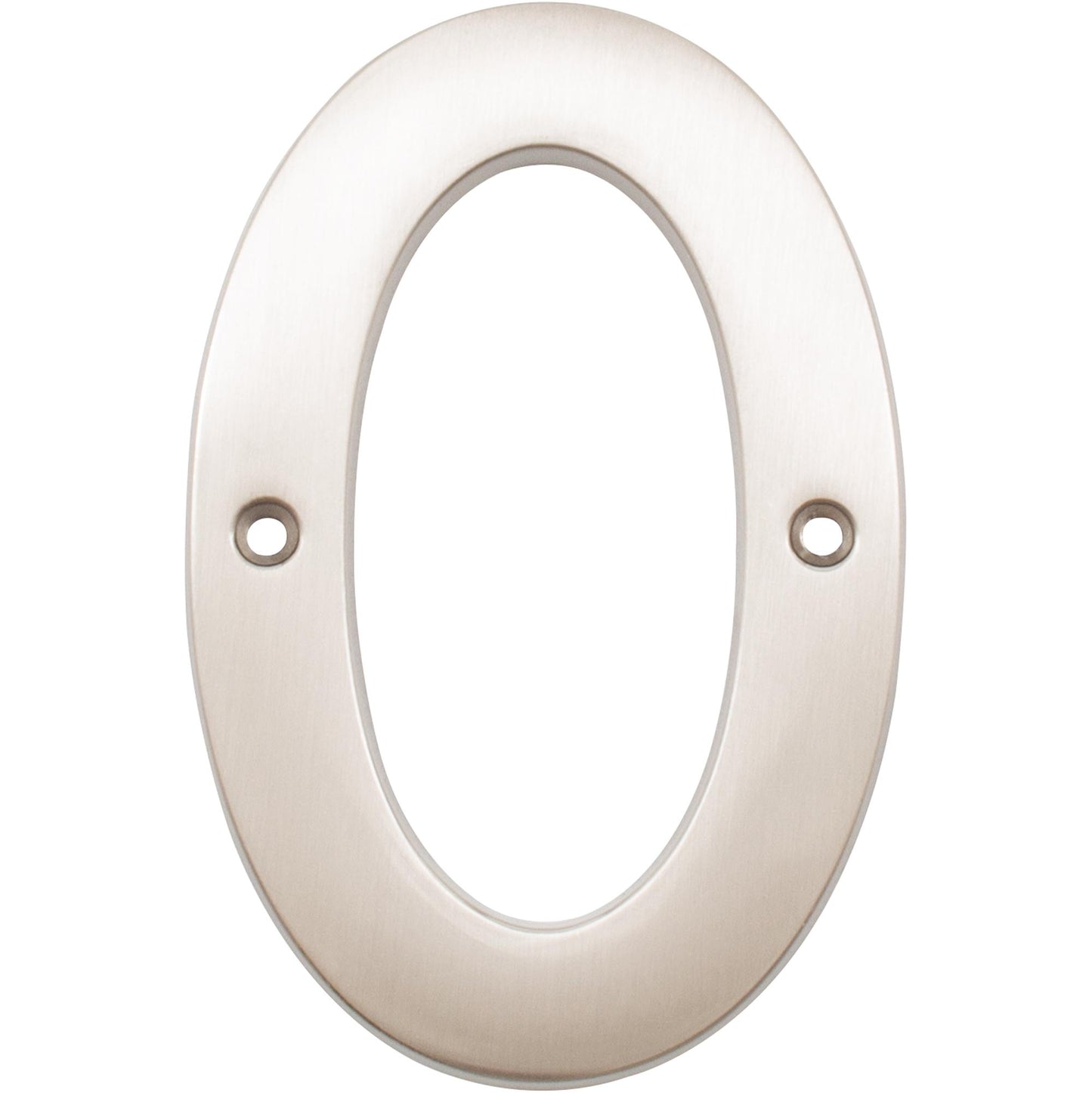 Stone Harbor Hardware Heavy-Duty House Numbers, #0, 4 Inches, Satin Nickel