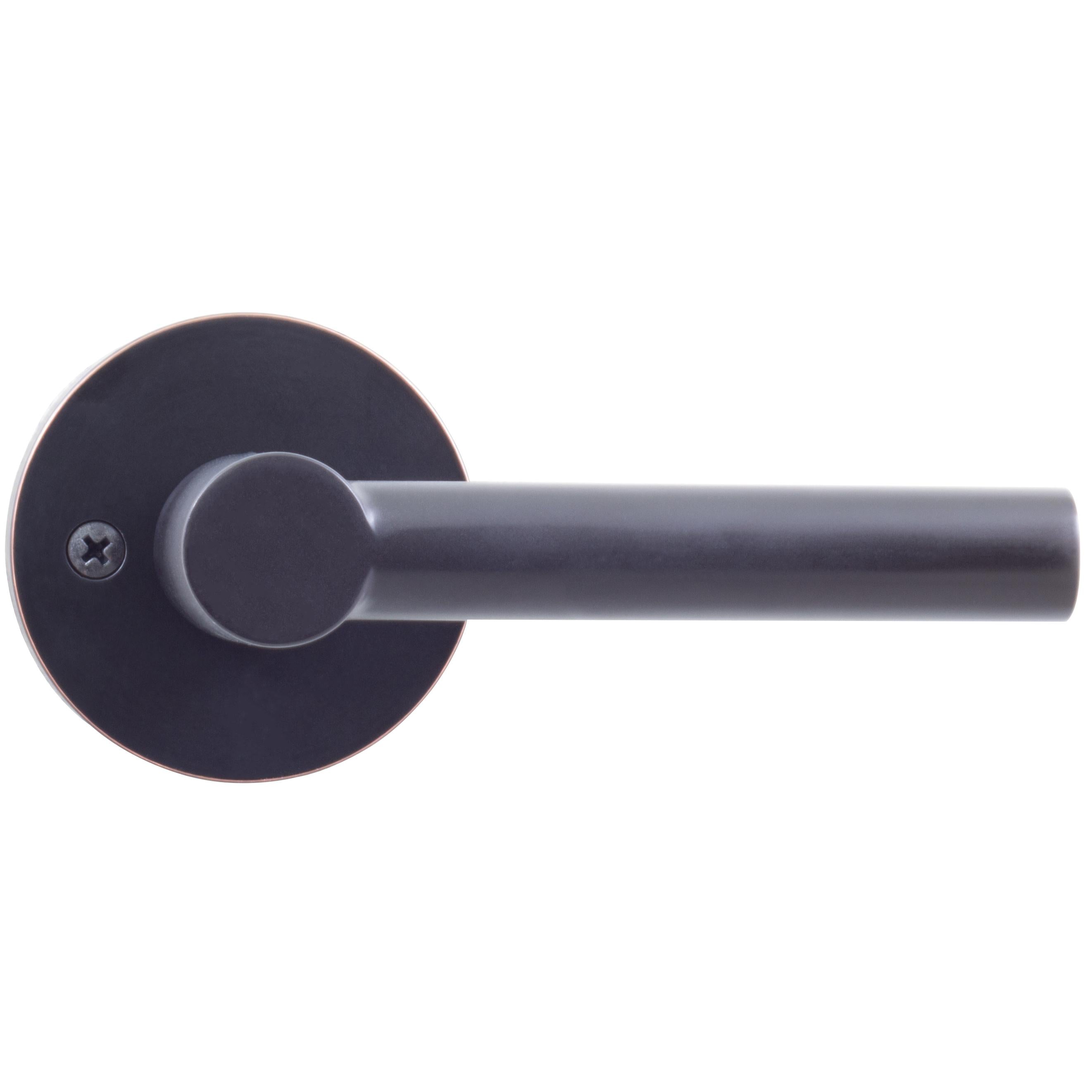 Stone Harbor Hardware Zurich Door Lever with Round Rosette, Passage (Hall/Closet) Latch, Vintage Bronze