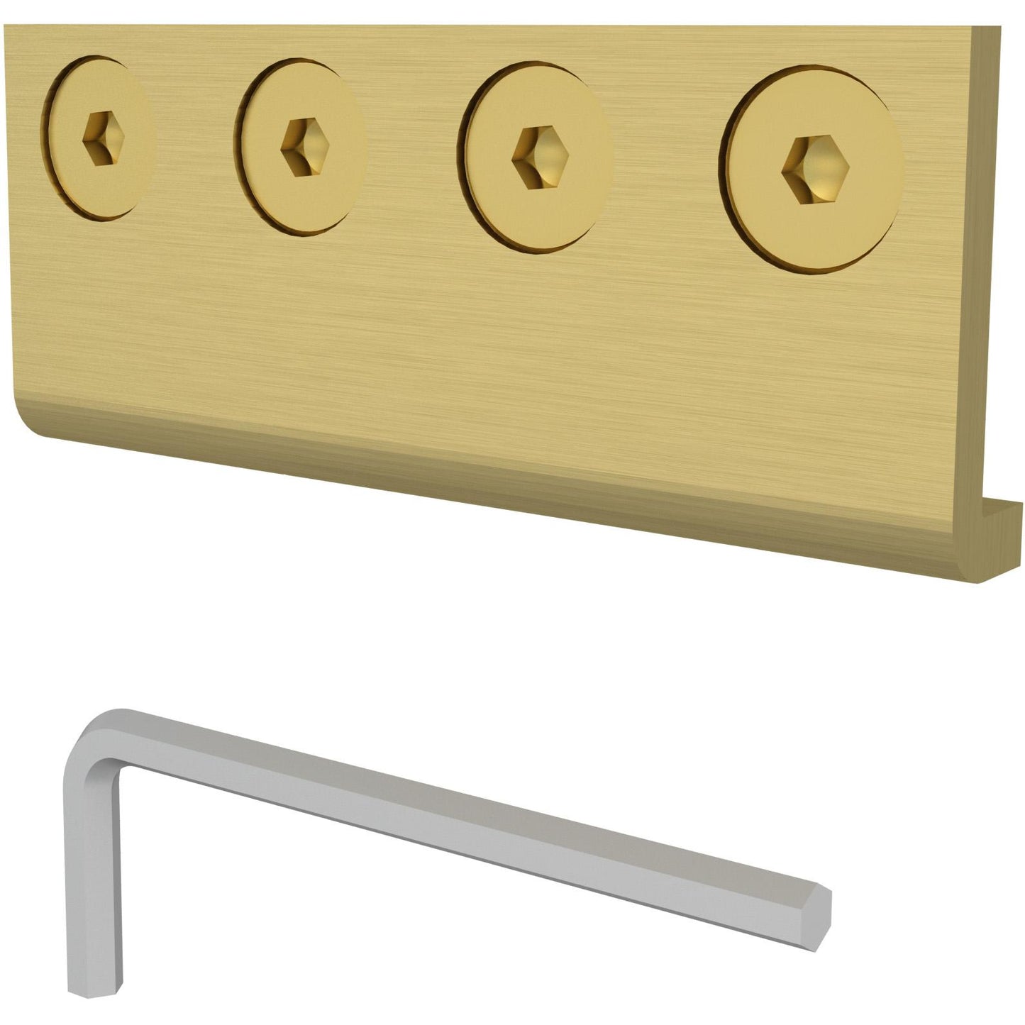 Stone Harbor Hardware Converging Plate for Flat Track Sliding Door Sets, Satin Brass