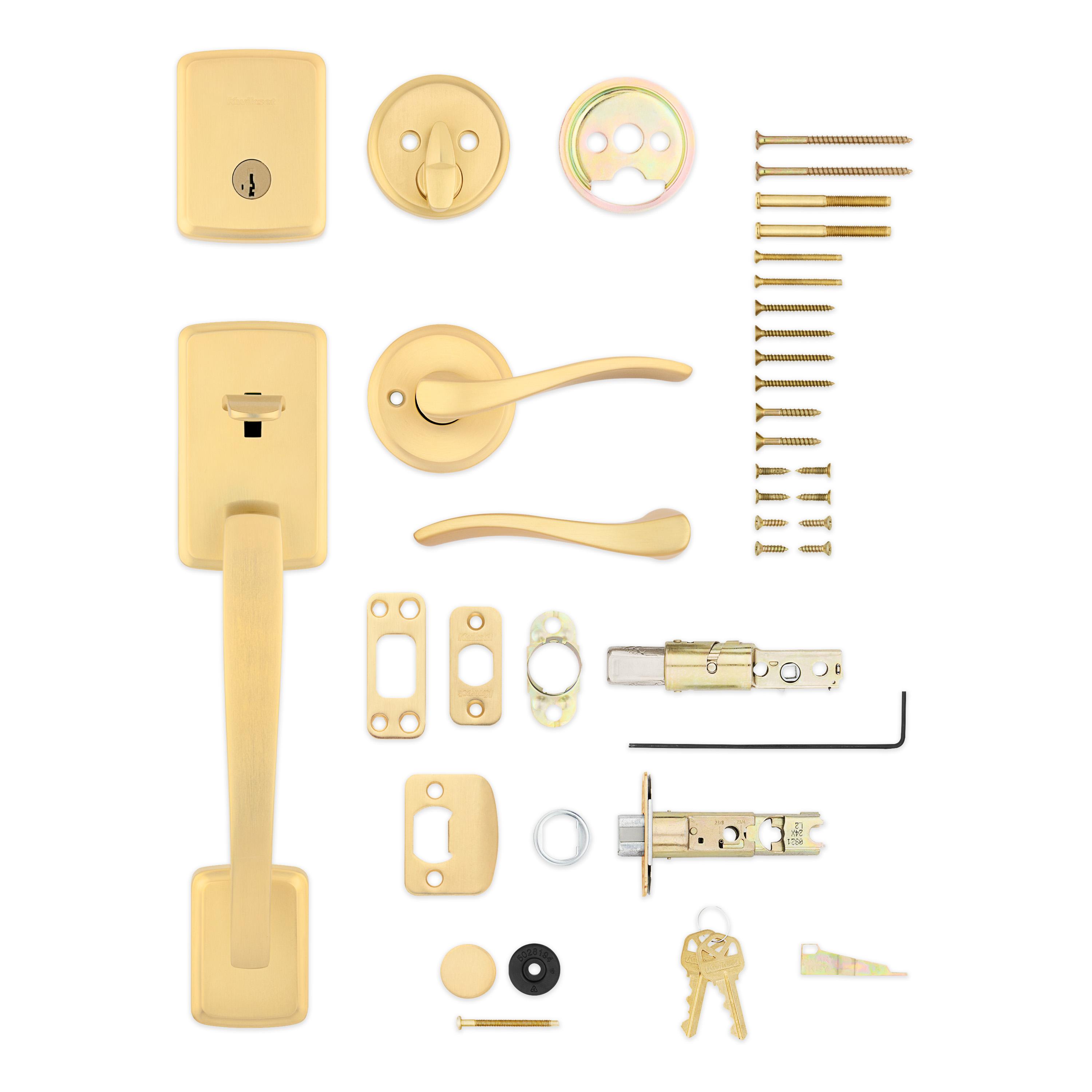 818BFHXSEL 4 SMT CP Brentford Handleset with Sedona - Satin Brass