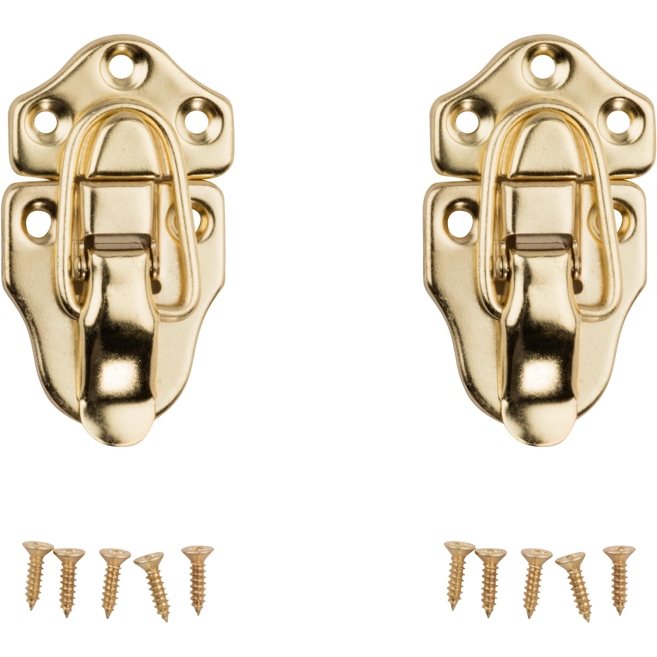 National Hardware - V1848 Draw Catches, 2/pk - Polished Brass