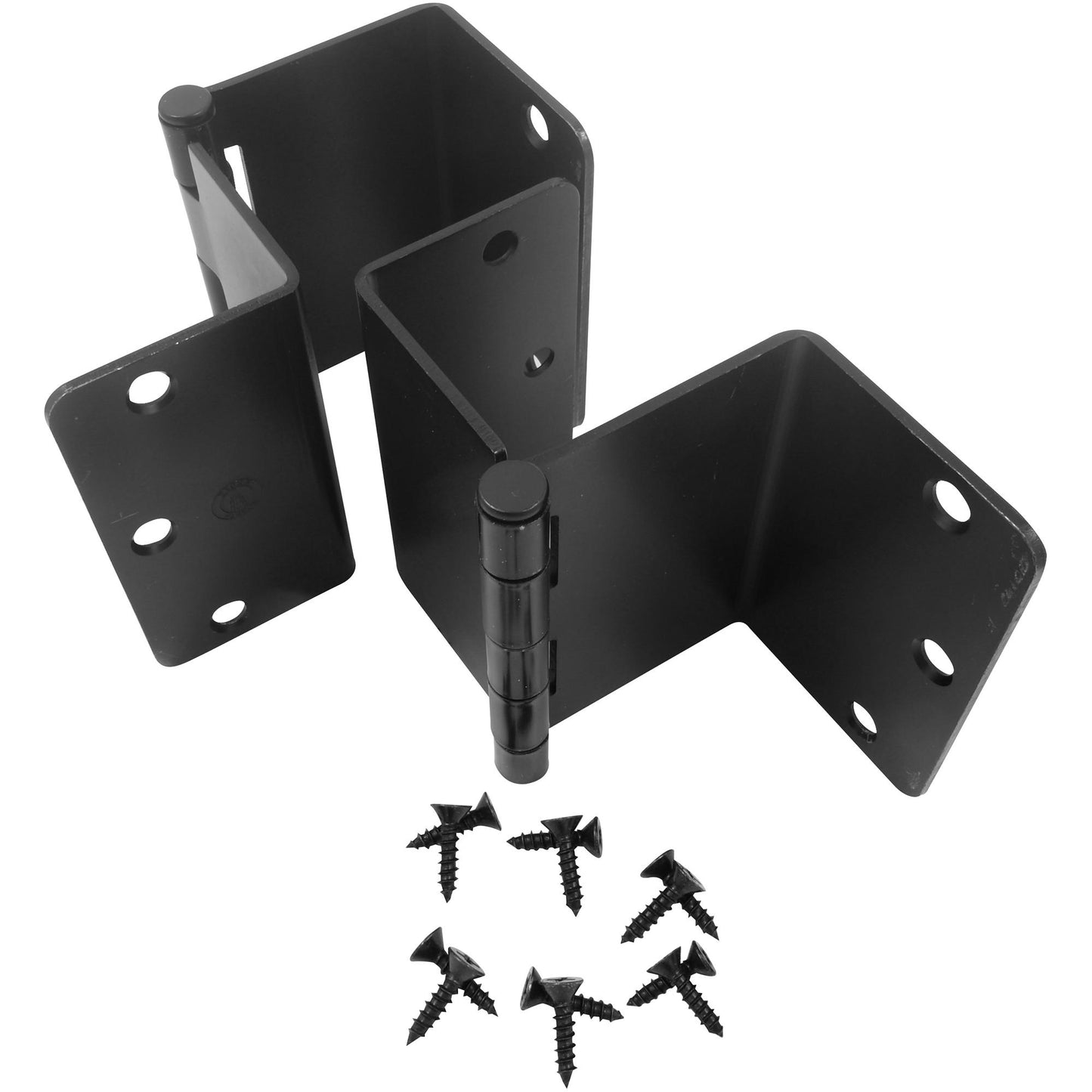 Stone Harbor Hardware Swing Clear Offset Hinge, 3-1/2 Inches, 5/8" Radius Corner, Fits Doors 1-3/8" to 1-3/4" Thick, 2-Pack, Matte Black