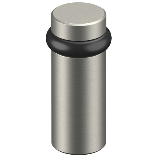 DELTANA Round Universal Floor Bumper 3", Solid Brass (Brushed Nickel)