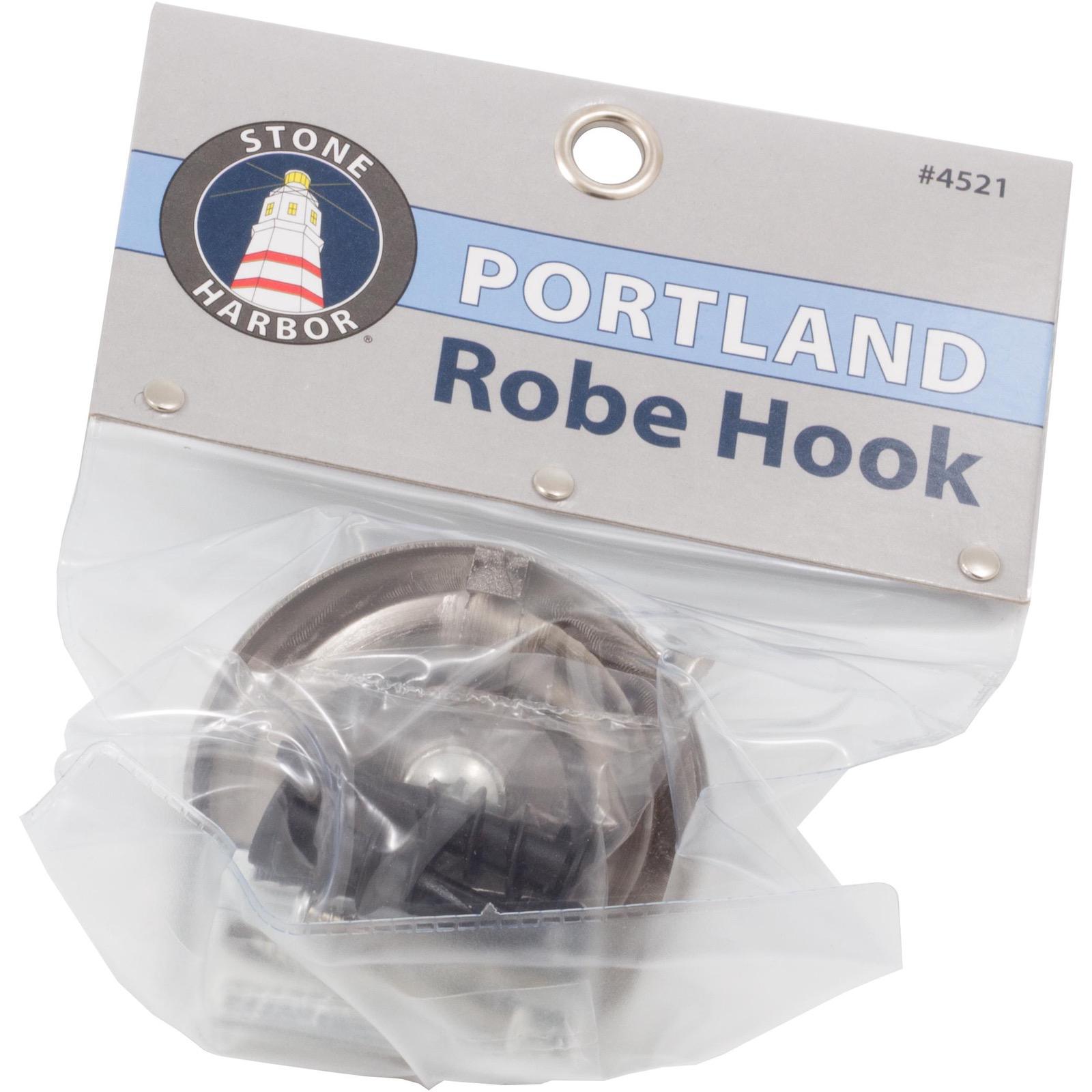 Stone Harbor Hardware Portland Robe Hook, Satin Nickel