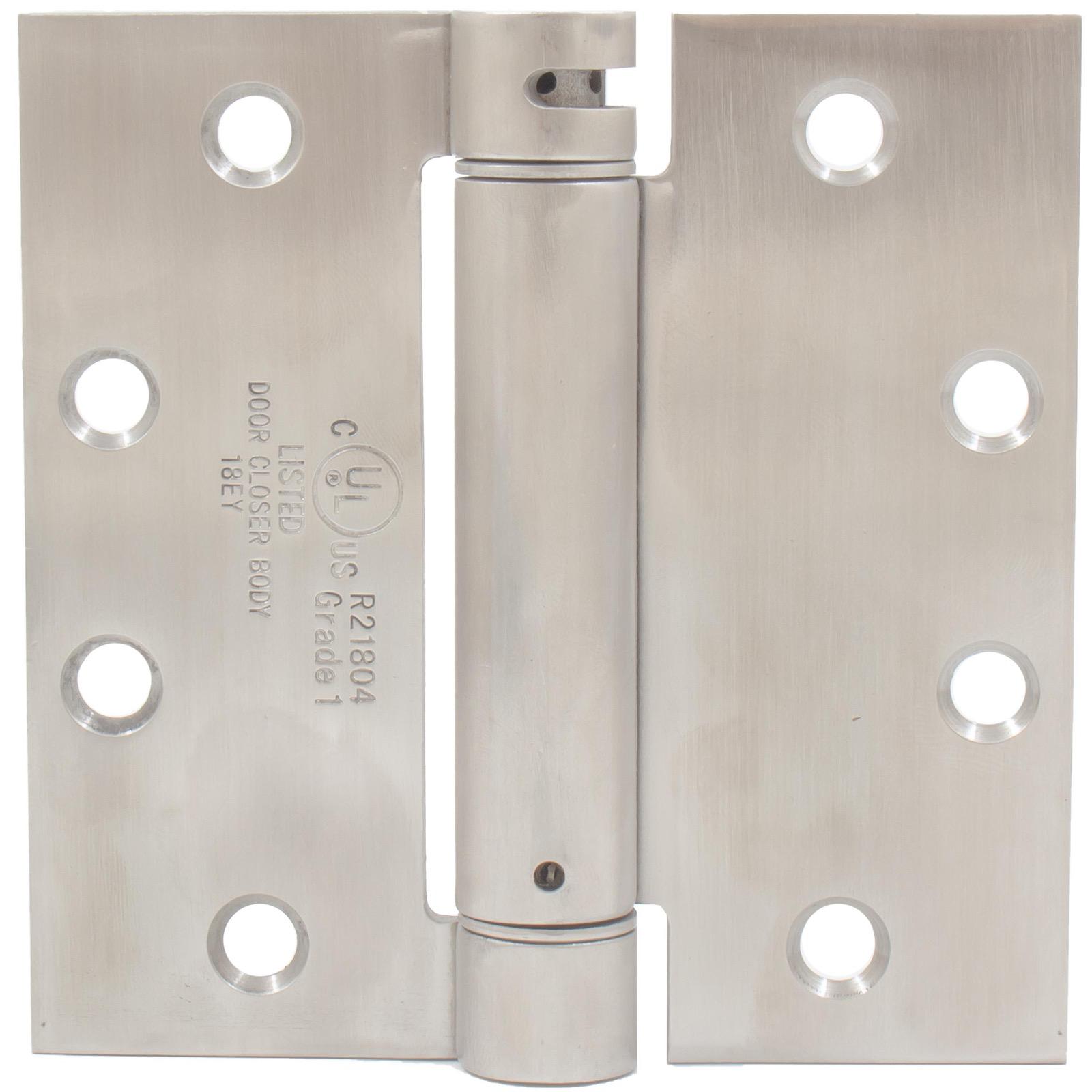 Commercial Grade Self-Closing Door Hinge, 4-1/2 Inches, Square Corner, .134 Gauge