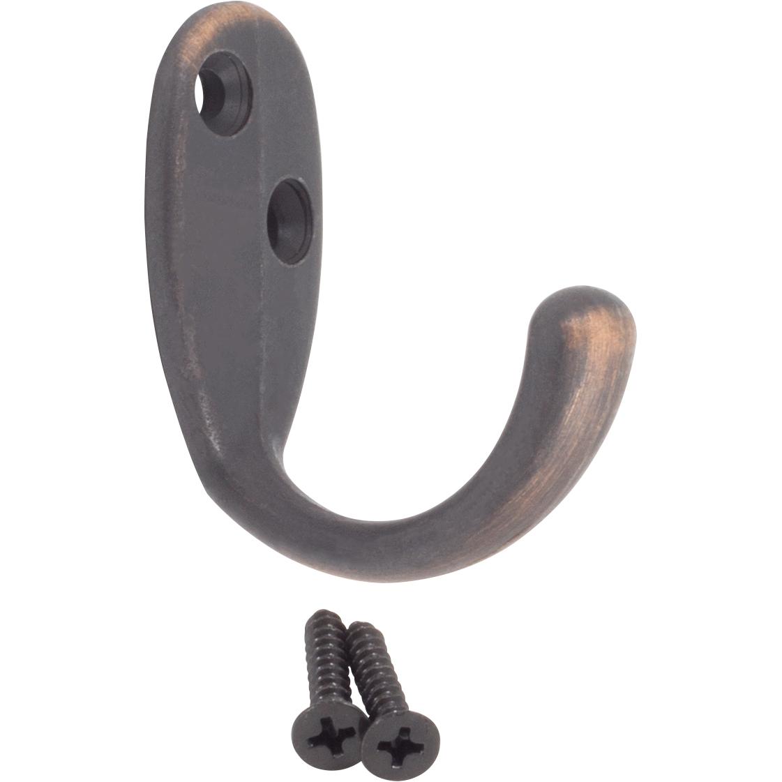 Stone Harbor Hardware Single Robe Hook, 1-15/16" High, 1-5/8" Projection, Vintage Bronze