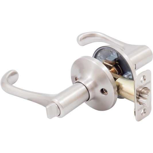 Stone Harbor Hardware Memphis Door Lever, Entry Latch, SC Keyway, Satin Nickel