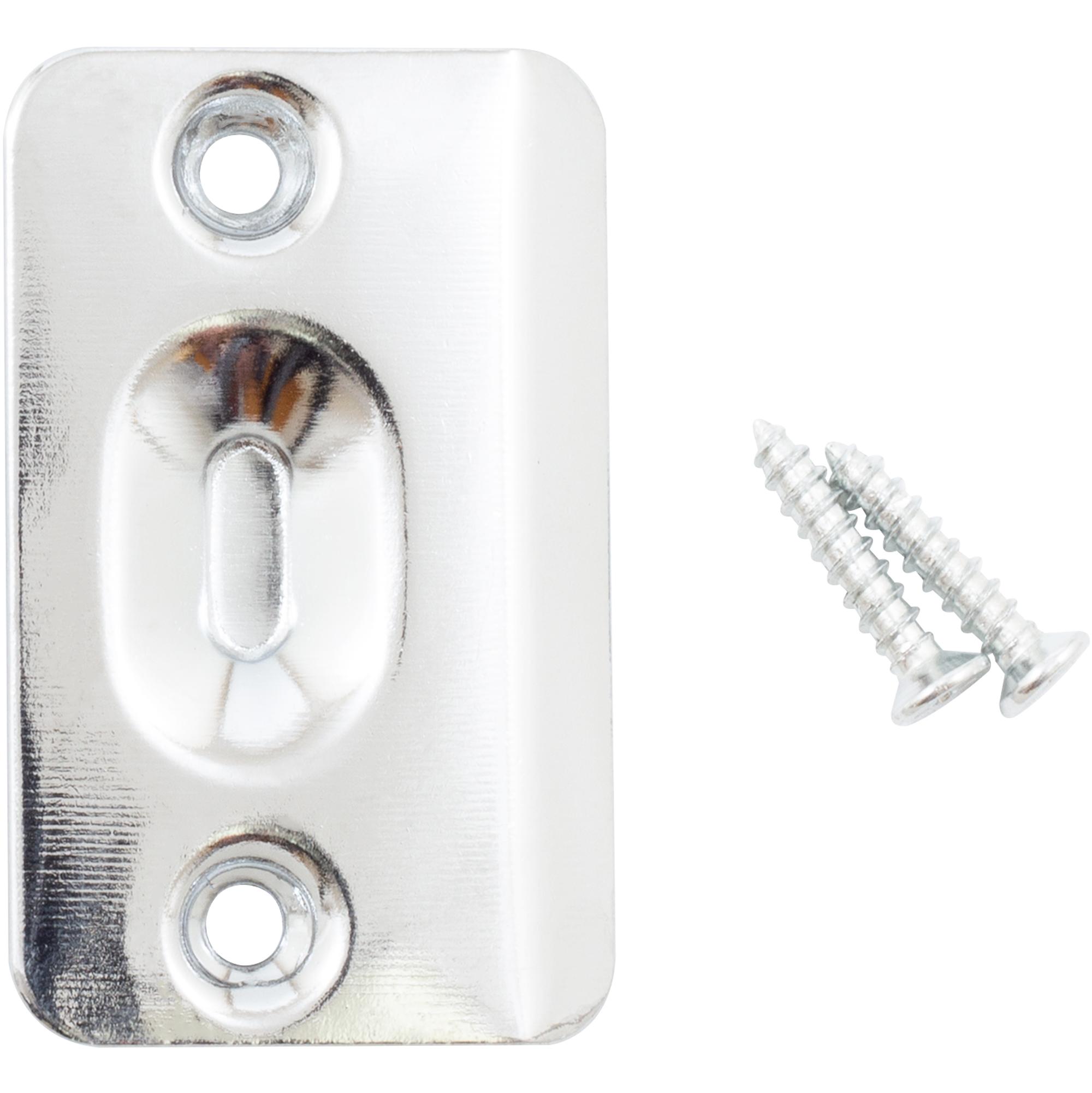 Stone Harbor Hardware Ball Catch Strike Plate, 2-1/4" x 1-3/8", Polished Chrome