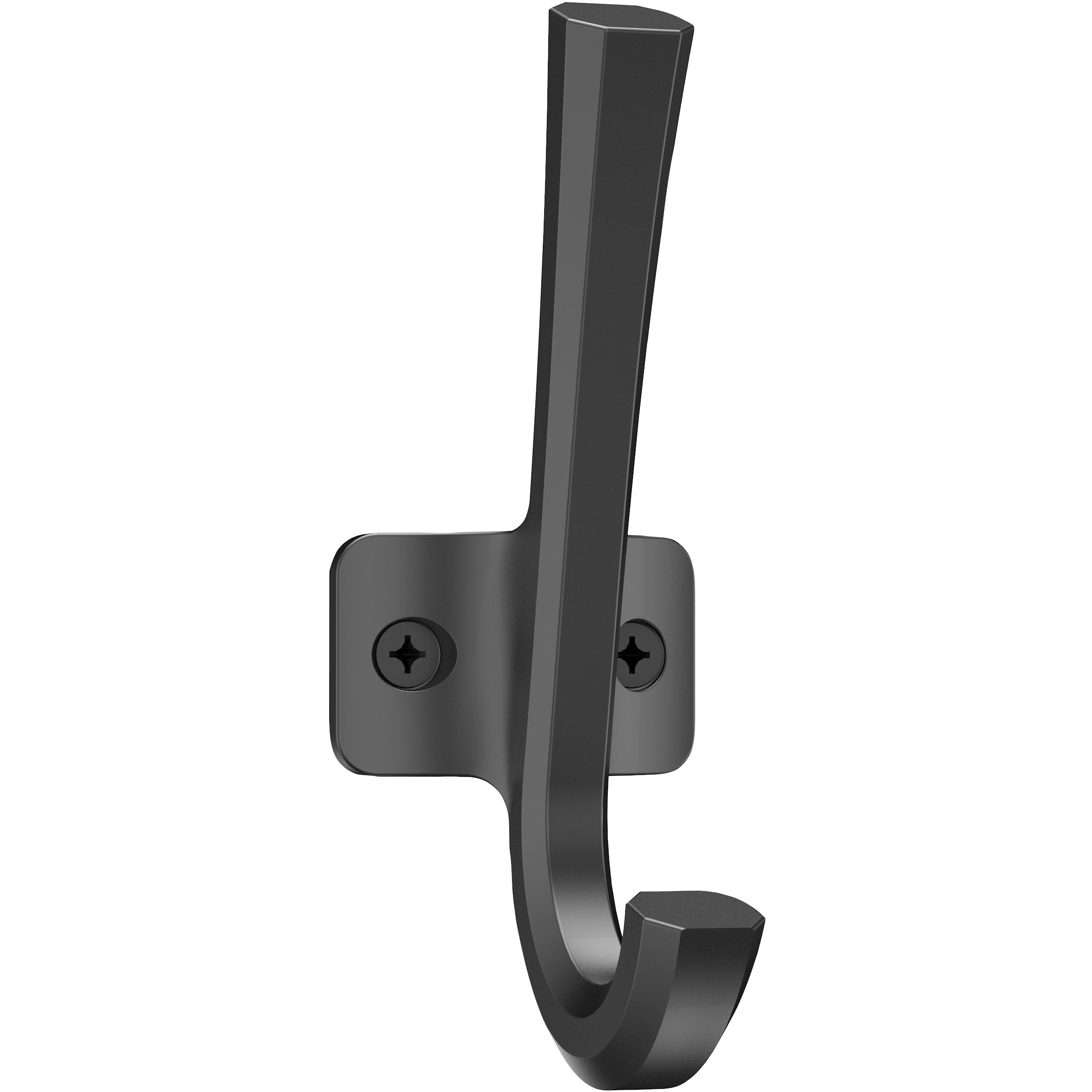 National Hardware N337-912 Powell Angled Hook, 4-15/16", Matte Black