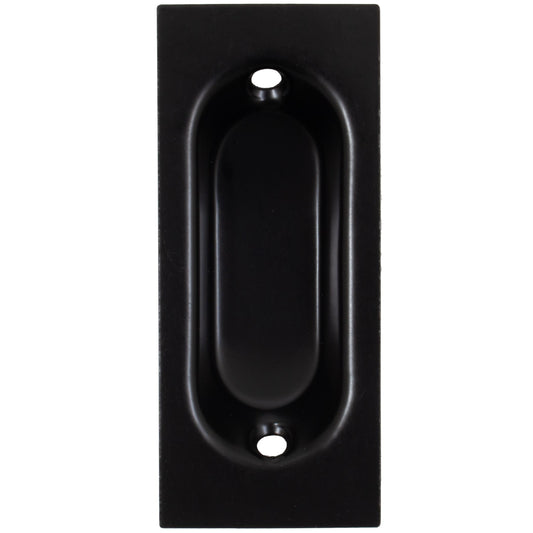Stone Harbor Hardware Rectangular Flush Door Pull, 3-1/8" x 1-11/32" x 17/32", Matte Black
