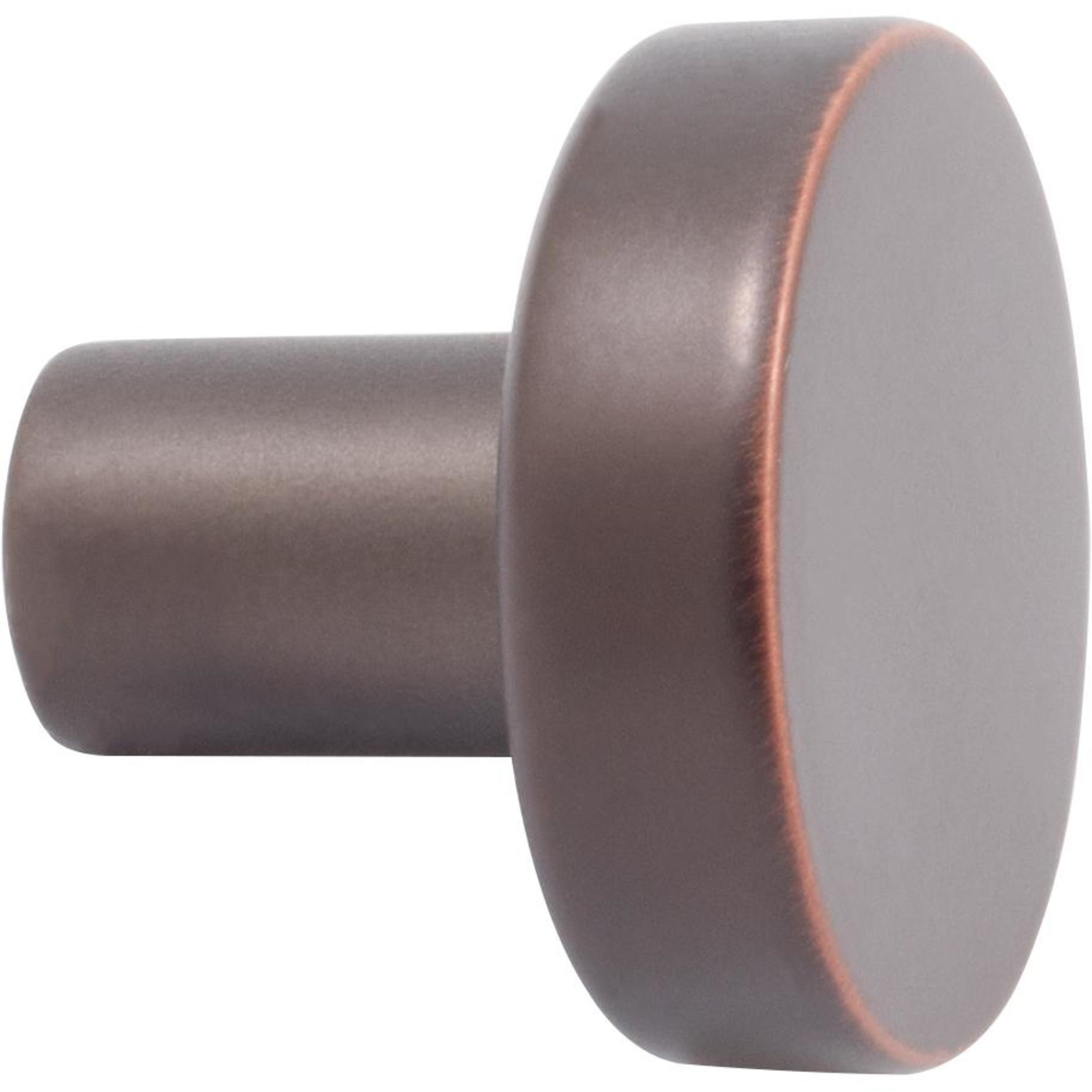 Contemporary Round Cabinet Knob, 1 Inch, Zinc Base Material