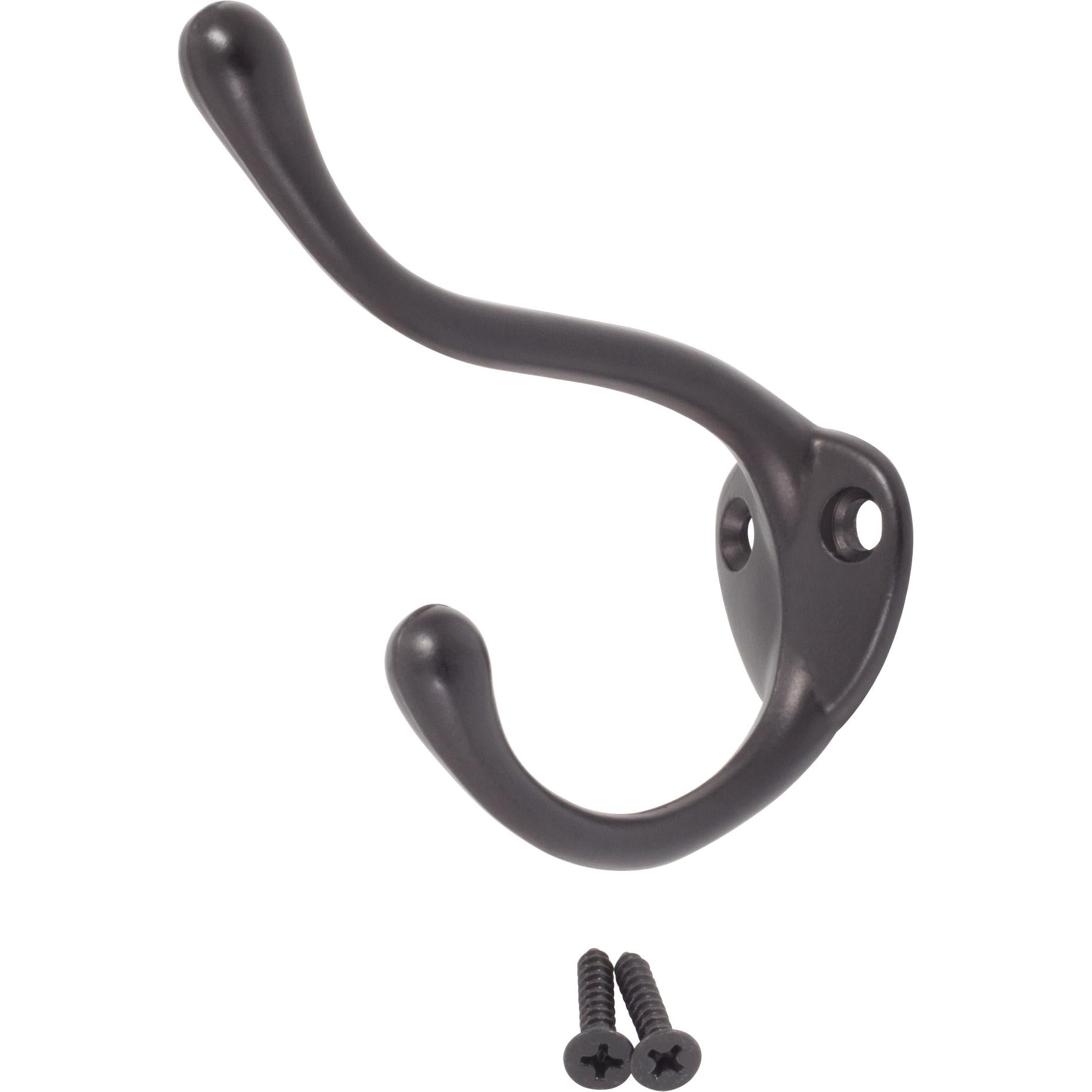 Stone Harbor Hardware Coat & Hat Hook, 3-1/2" High, 2-1/4" Projection, Matte Black
