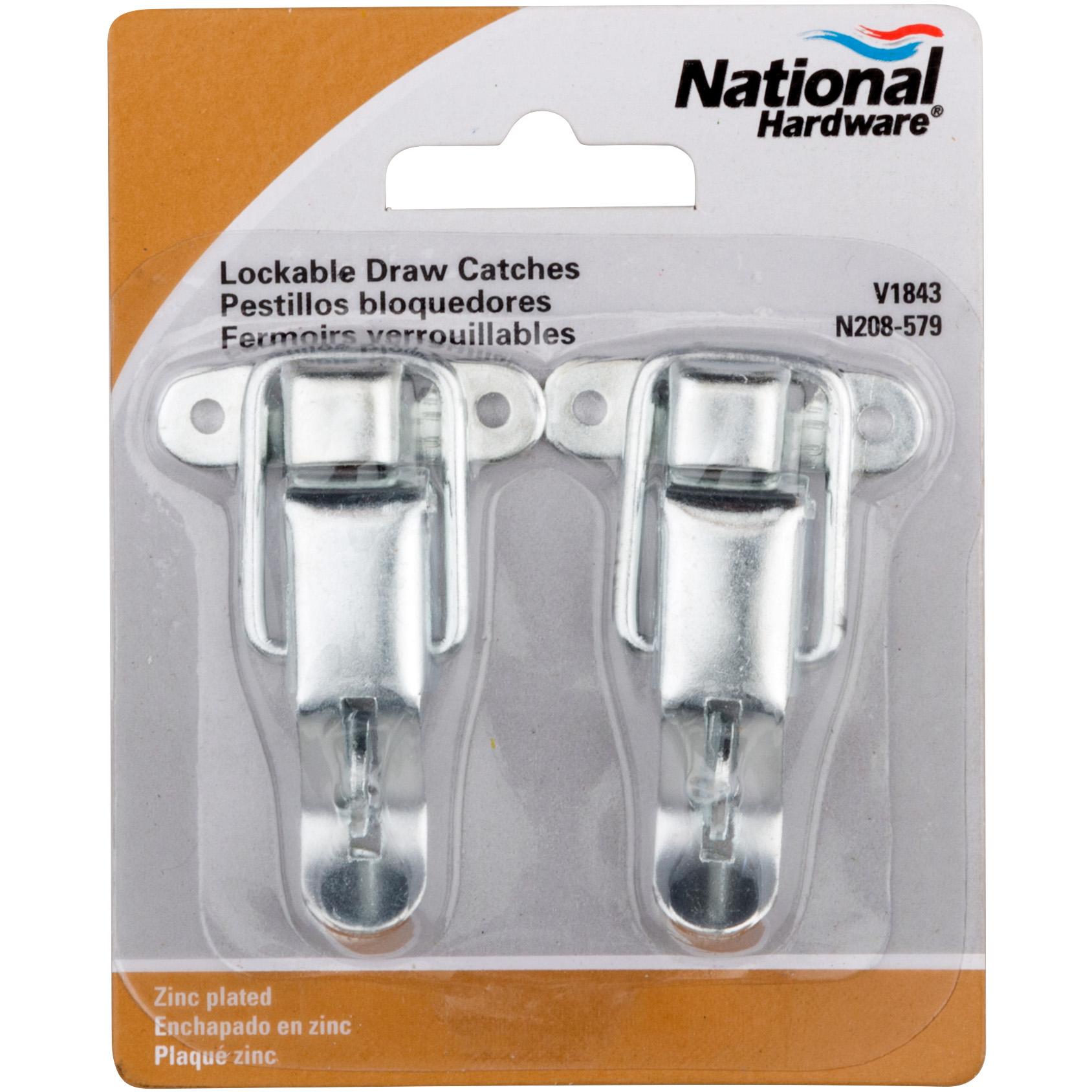 V1843 Lockable Draw Catch 2/pk - Zinc Plated