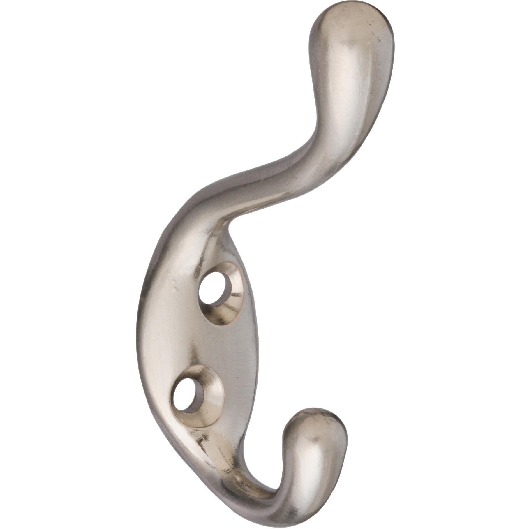 V166 Heavy Duty Coat / Hat Hook - Satin Nickel