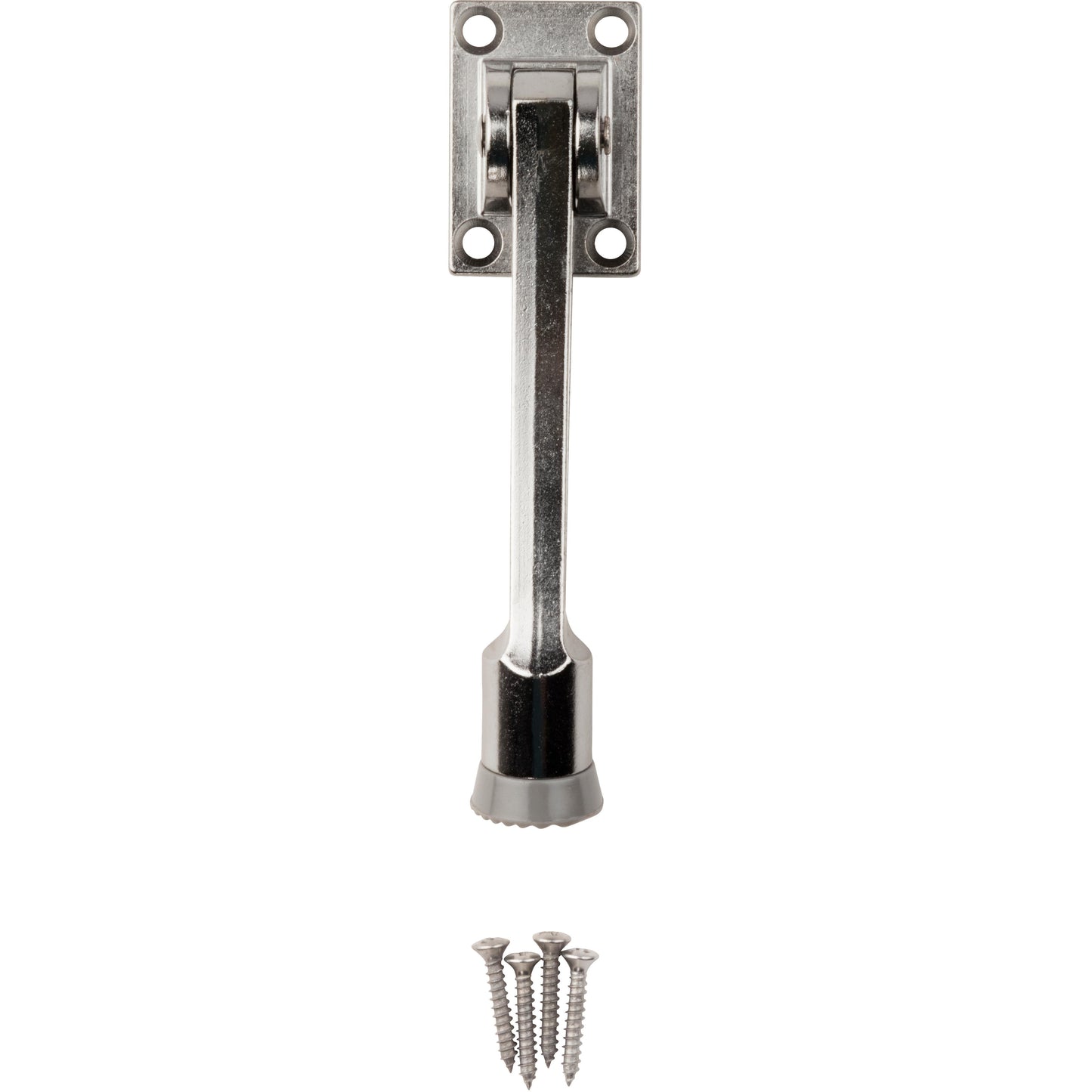 V239 5" Kick Down Door Stop - Satin Chrome