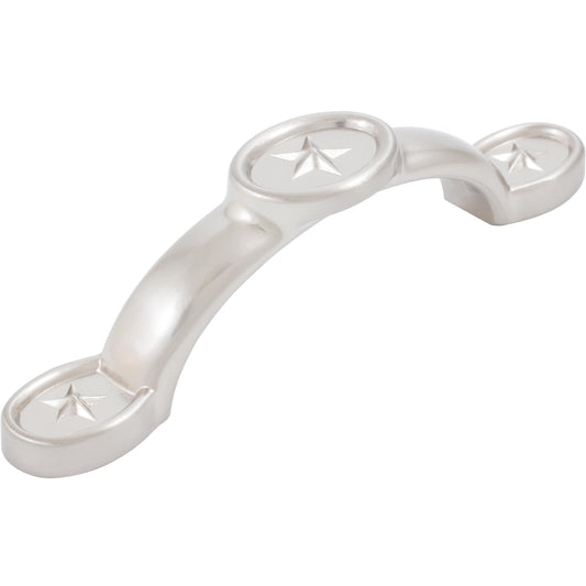 Stone Harbor Hardware Texas Star Cabinet Pull, 3 Inches, 96 Millimeters, Satin Nickel