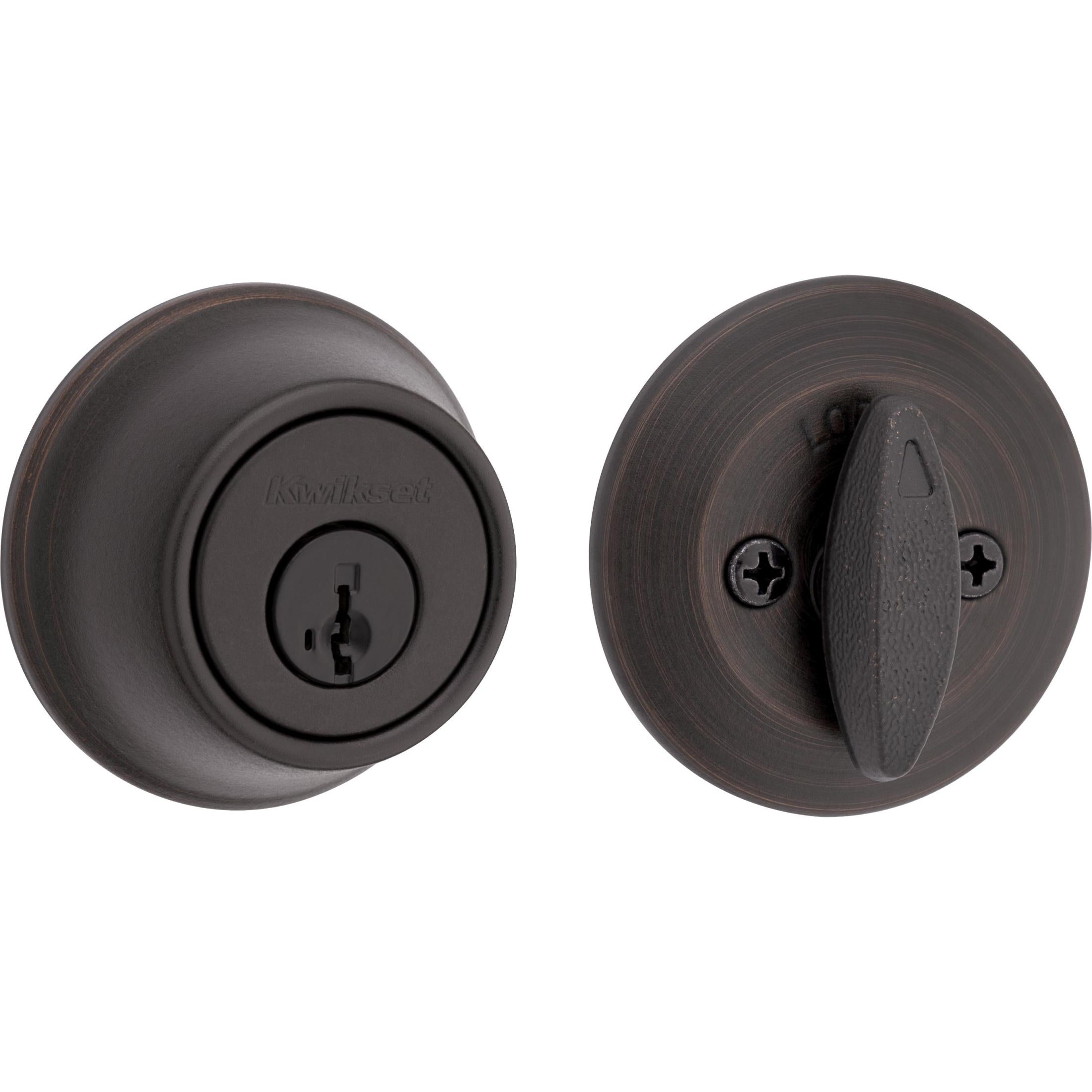 660 11P SMT 6AL STRKP K3 1-Cyl Deadbolt - Venetian Bronze