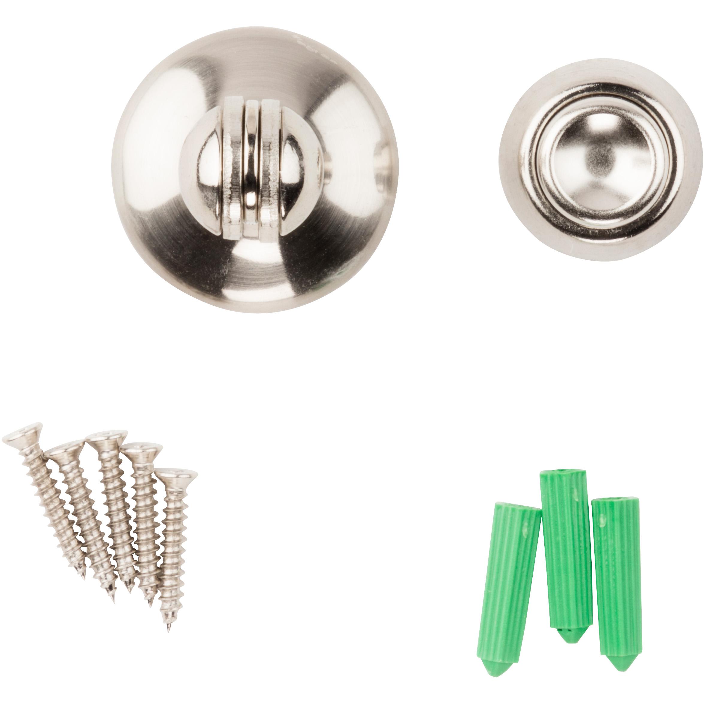 National Hardware - V244 3” Magnetic Rigid Door Stop with Catch - Satin Nickel