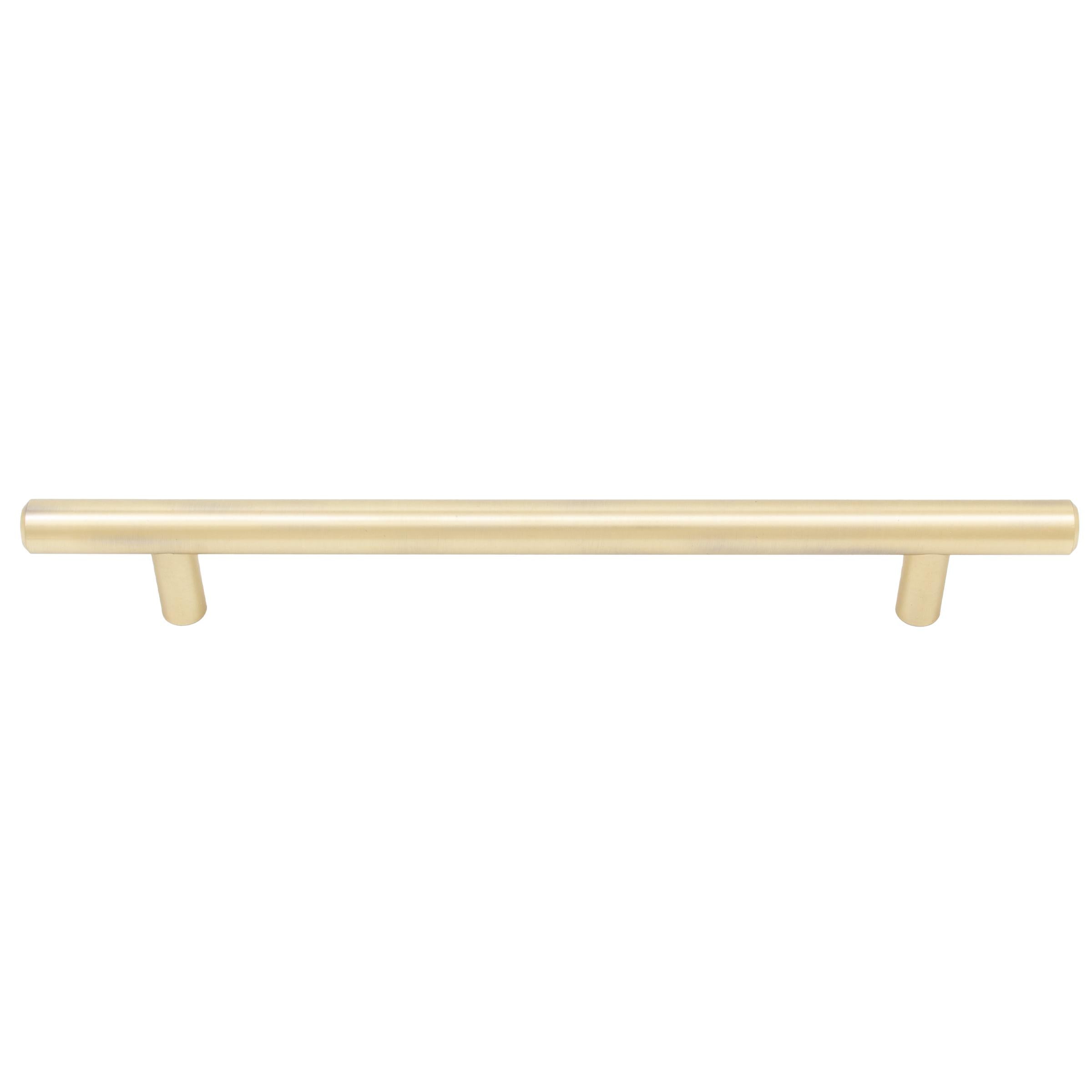 Stone Harbor Hardware Bar Cabinet Pull, 160 Millimeters, 220mm Overall Length, Satin Brass