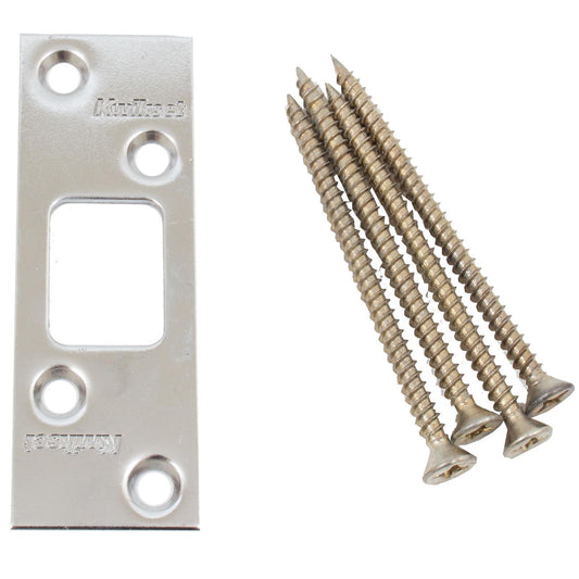 83222-005 3-5/8" x 1-1/4" SC Deadbolt Strike - Polished Chrome