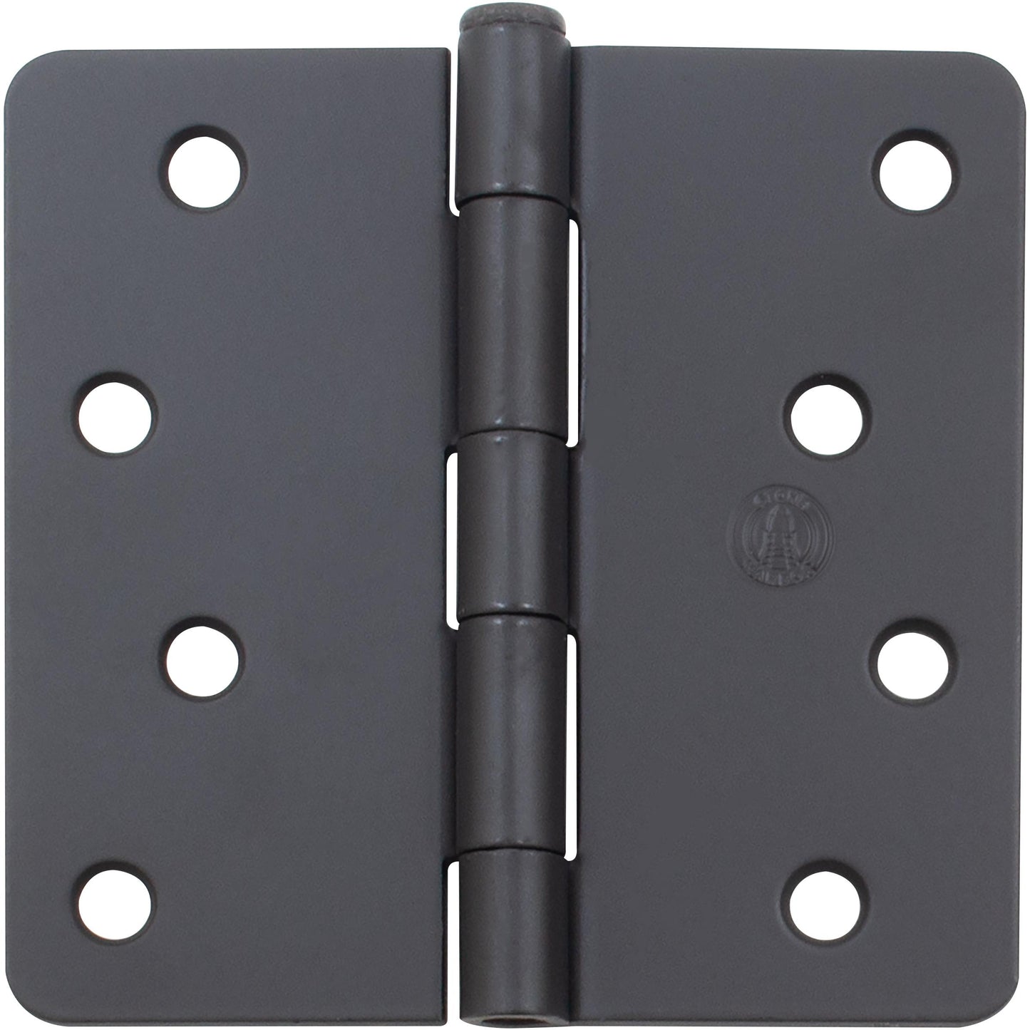 Stone Harbor Hardware 4" Door Hinges, 1/4" Radius Corner, Matte Black, 2-Pack