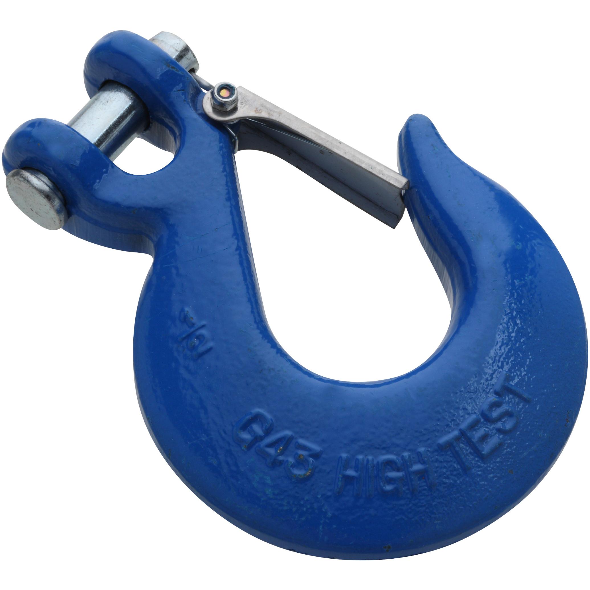 3243BC 1/2" Clevis Slip Hook with Latch - Blue