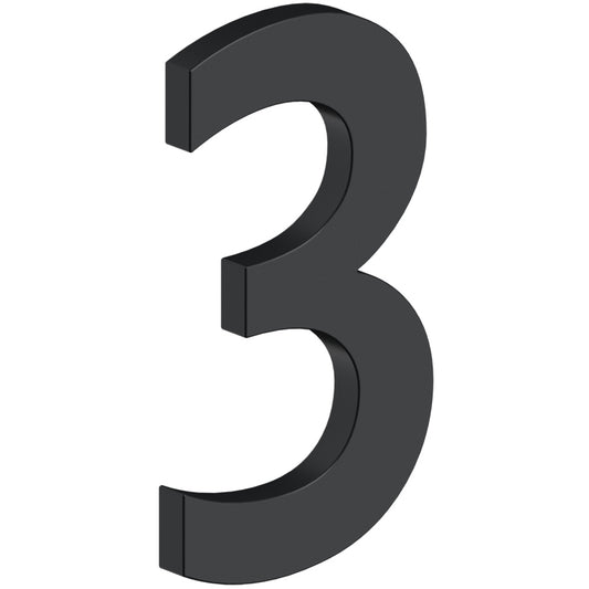 House Number 3 with Risers (B Series) - Matte Black