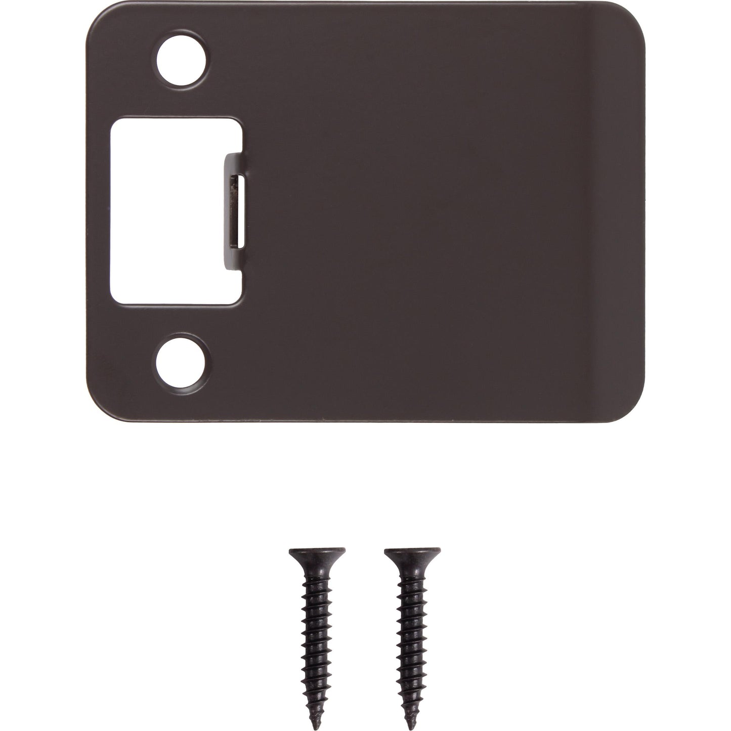 Stone Harbor Hardware Round Corner Extended Lip Strike Plate, 2-1/4" x 2-1/2", (3" Overall Length), Oil-Rubbed Bronze