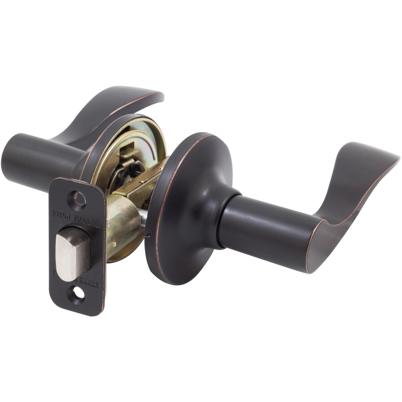 Stone Harbor Hardware Beaverton Door Lever, Passage (Hall/Closet) Latch, Vintage Bronze