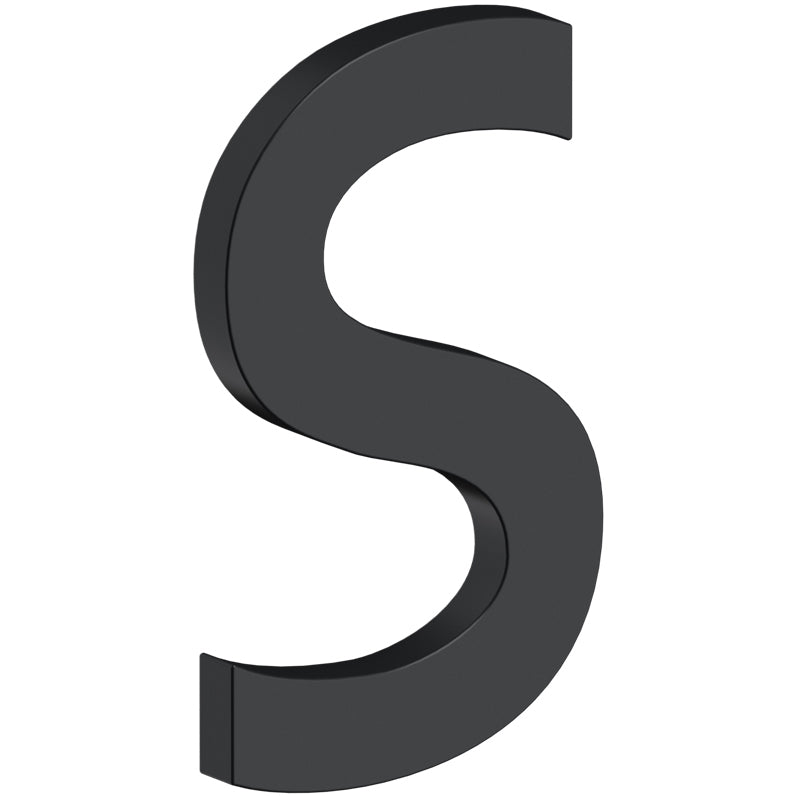 Deltana RNB-SU19 4" B Series Letter S with Risers - Matte Black