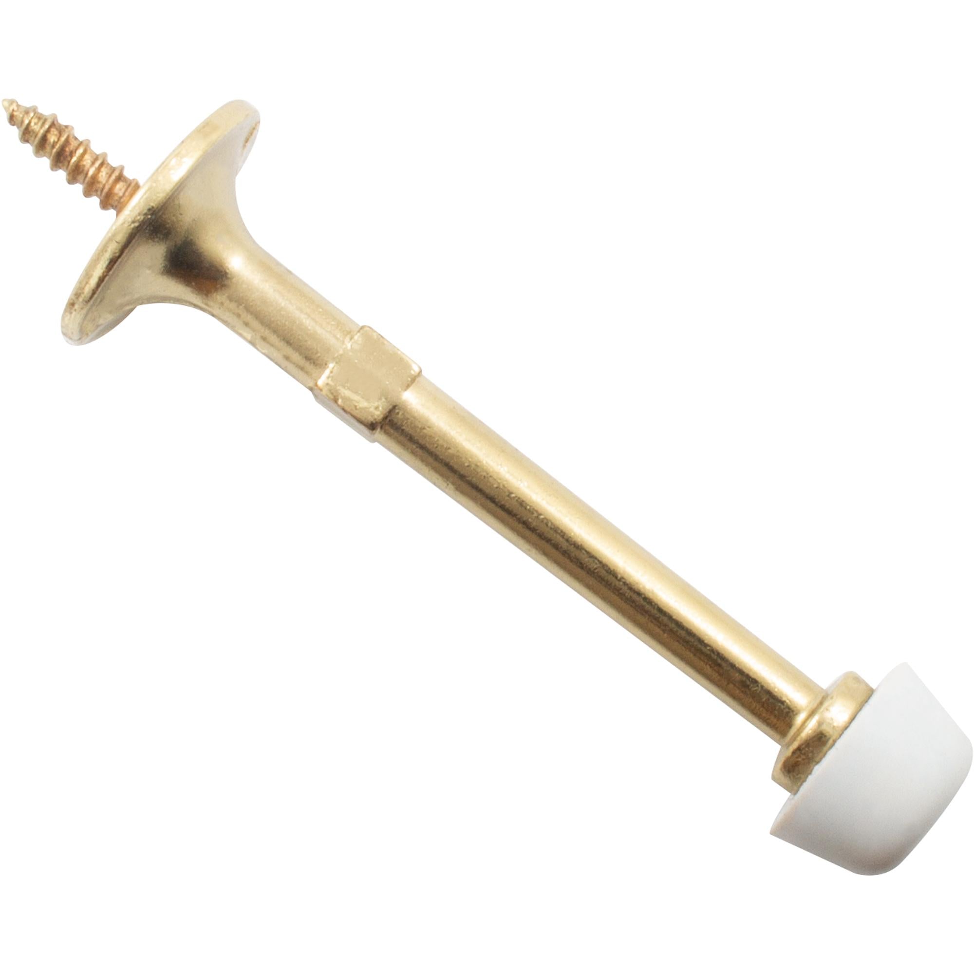 Stone Harbor Hardware Solid Door Stop, 2-7/8 Inches, Polished Brass