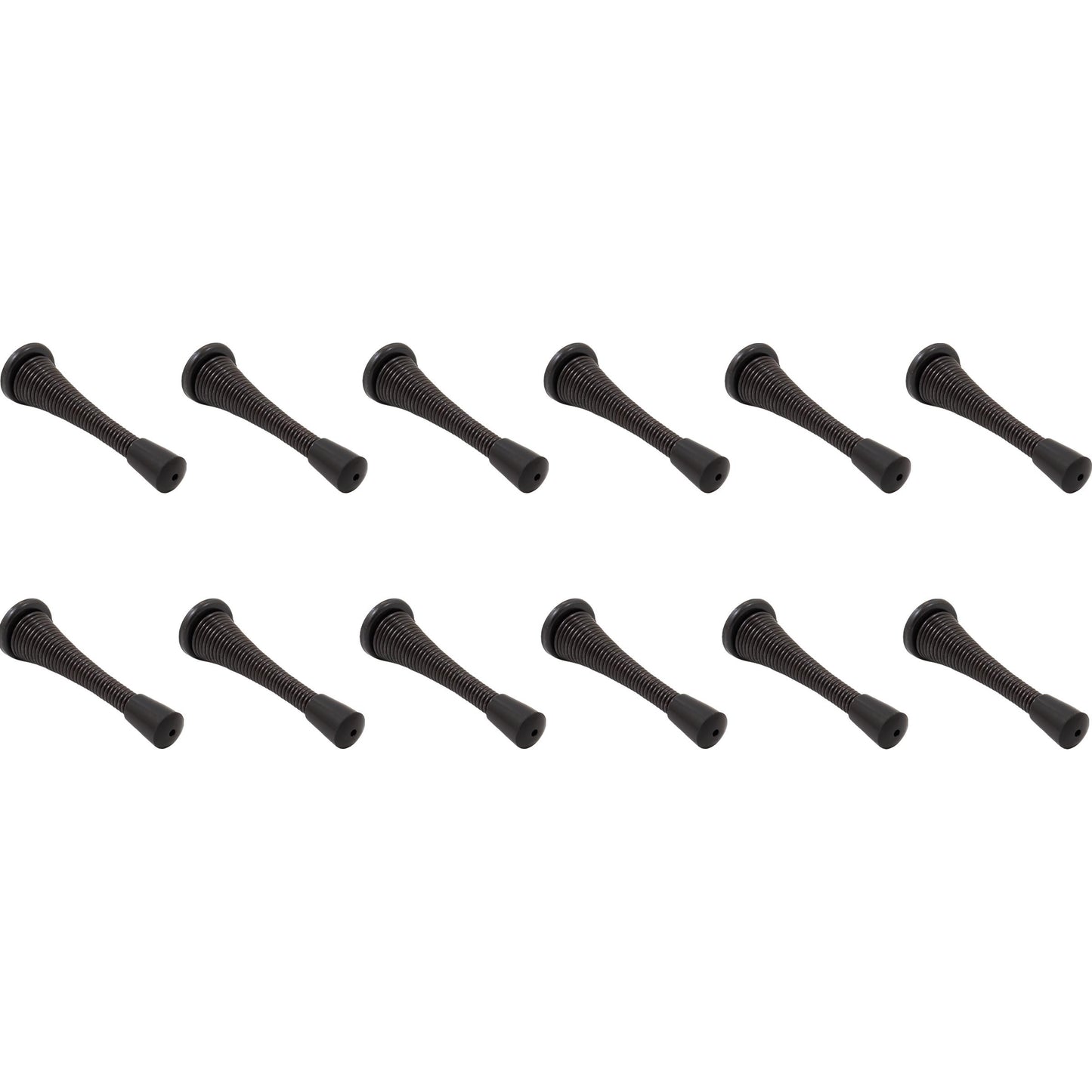 Stone Harbor Hardware Heavy-Duty Spring Door Stop, 3 Inches, 12-Pack, Oil-Rubbed Bronze