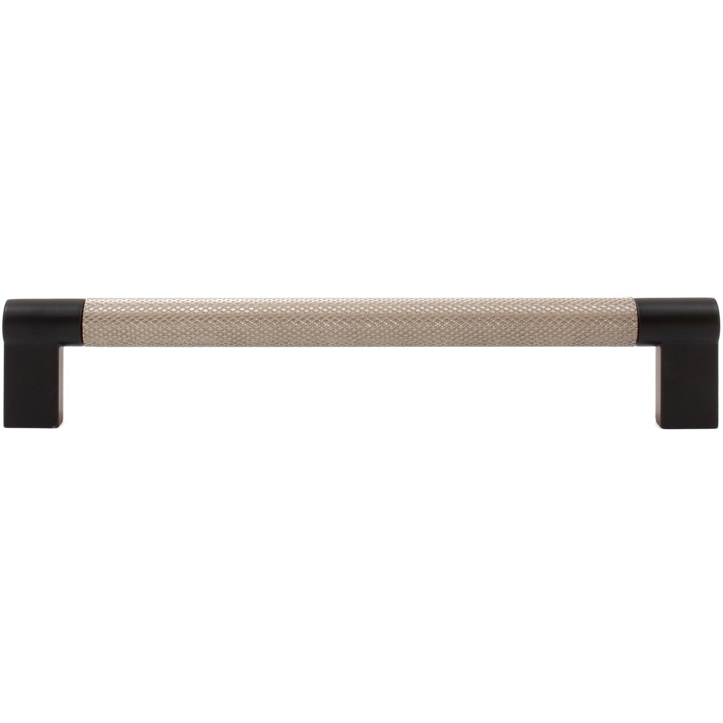 Stone Harbor Hardware Urban Cabinet Pull, 160 Millimeters, Satin Nickel with Matte Black Ends
