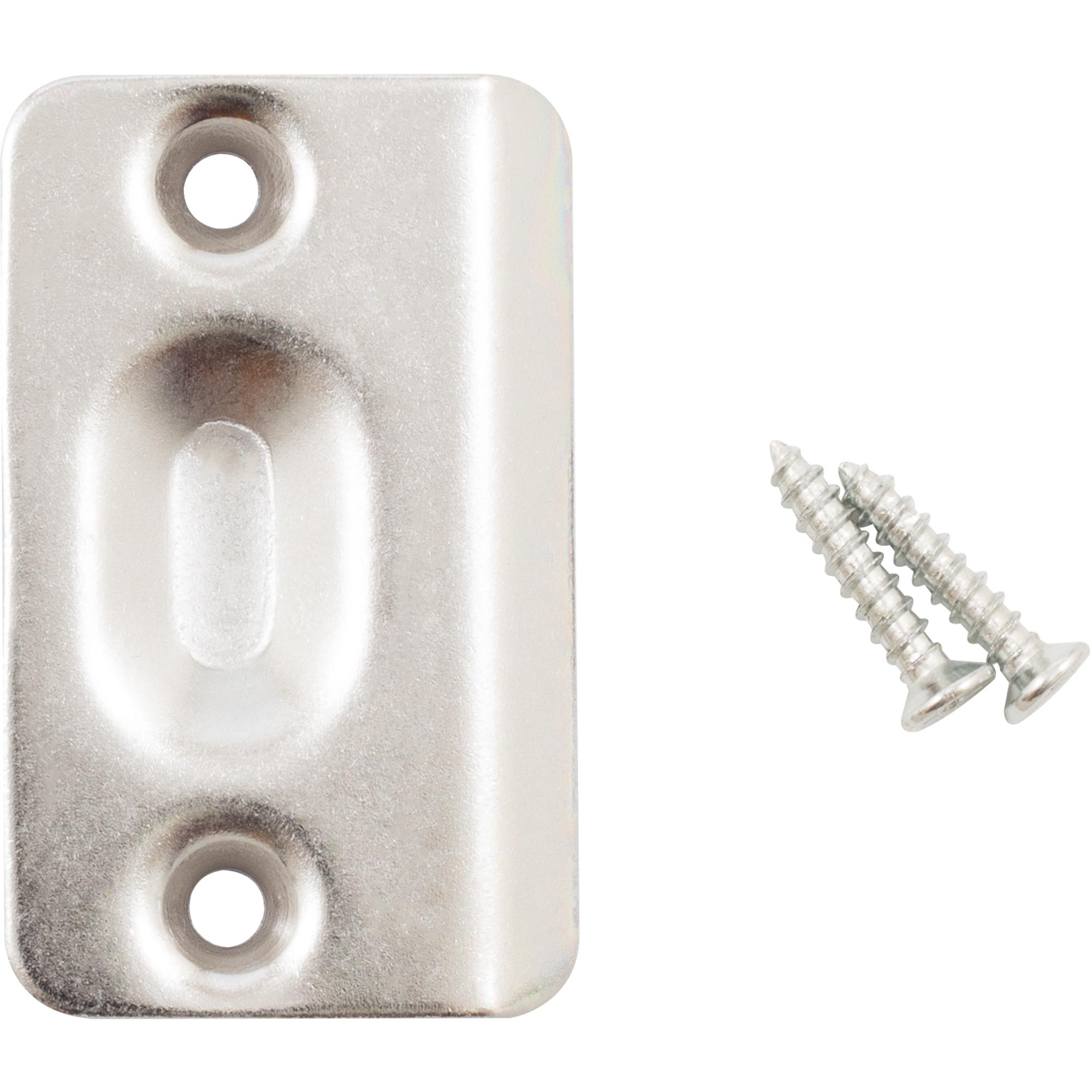 Stone Harbor Hardware Ball Catch Strike Plate, 2-1/4" x 1-3/8", Satin Nickel