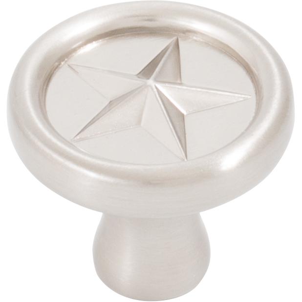 Stone Harbor Hardware Texas Star Cabinet Knob, 1-1/4 Inches, Satin Nickel